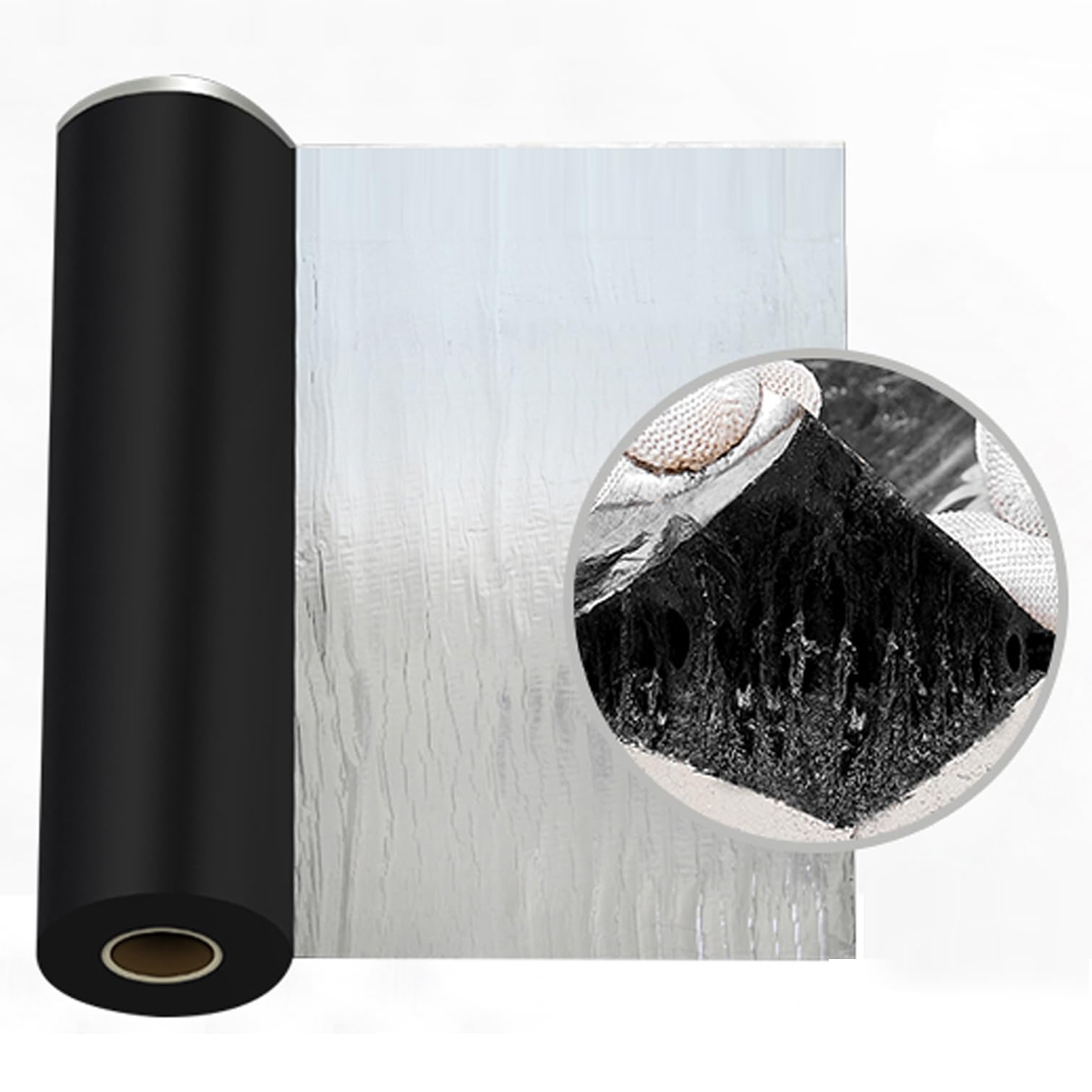 Super Waterproof Aluminum Foil Self-Adhesive Roof Flashing Tape - Heavy Duty Butyl Sealant for Roof Leaks, Window Grouts, Metal & Color Steel Tiles (3.3ft x 26.2ft) - Perfect for Home Roof Repair, RV Sealing & DIY Waterproofing Projects