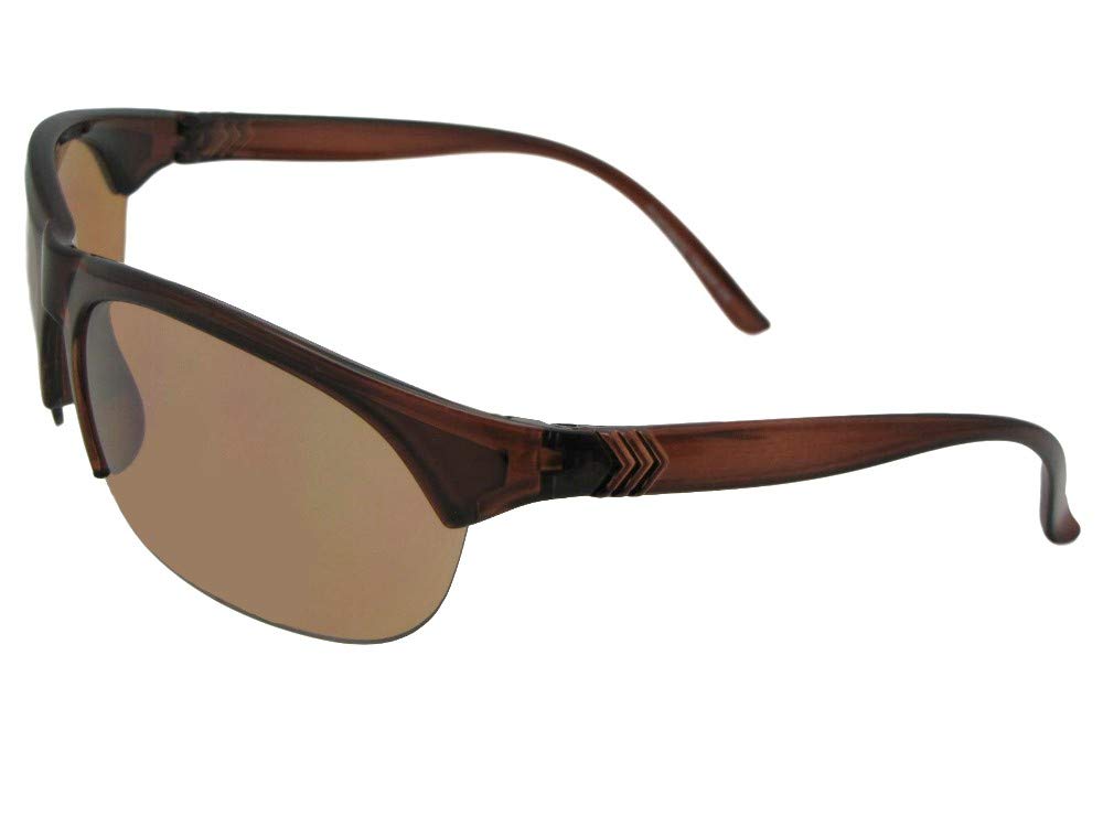 Half Rim Non-Polarized Driving Sunglasses for Men & Women - SR9 UV Protection - Stylish & Comfortable for Daily Driving & Outdoor Activities