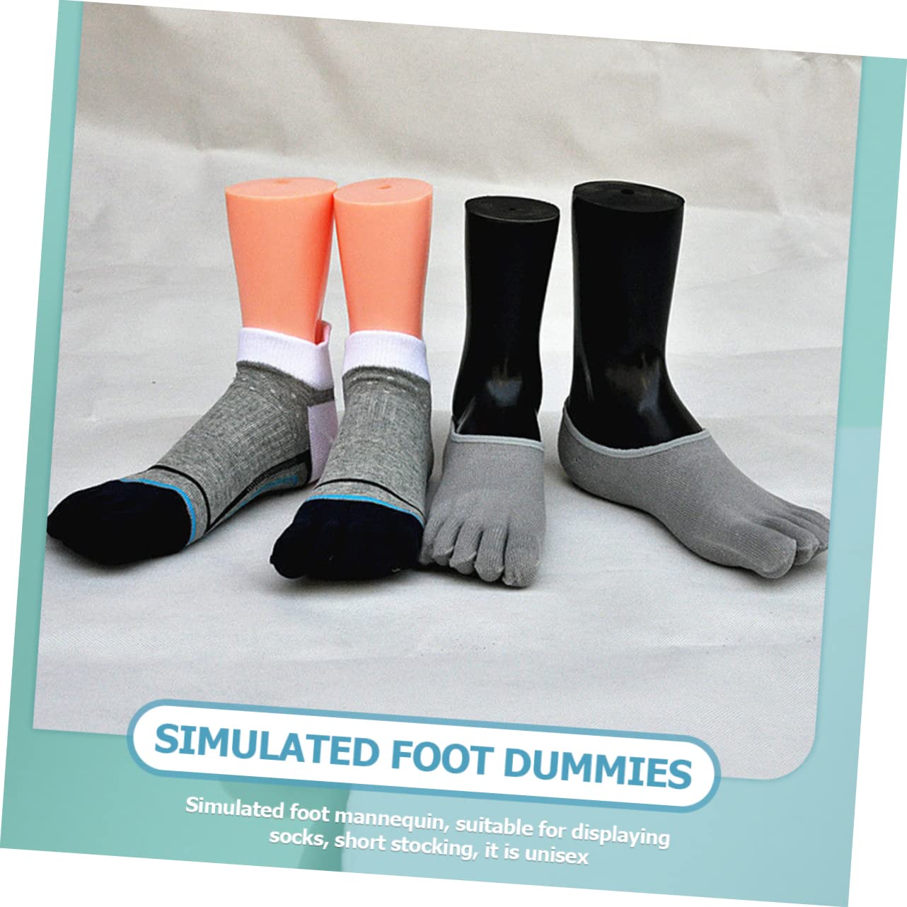 Unisex Left Foot Sock Display Mannequin - Realistic Fake Foot Model for Socks, Anklets & Jewelry Presentation - Perfect for Retail Stores, Photography & Online Shoe Displays