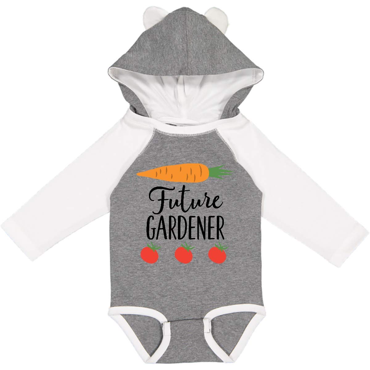Inktastic Gardening Future Gardener Long Sleeve Baby Bodysuit - Organic Cotton Infant Romper for Boys & Girls - Perfect for Outdoor Play, Gardening & Family Photos