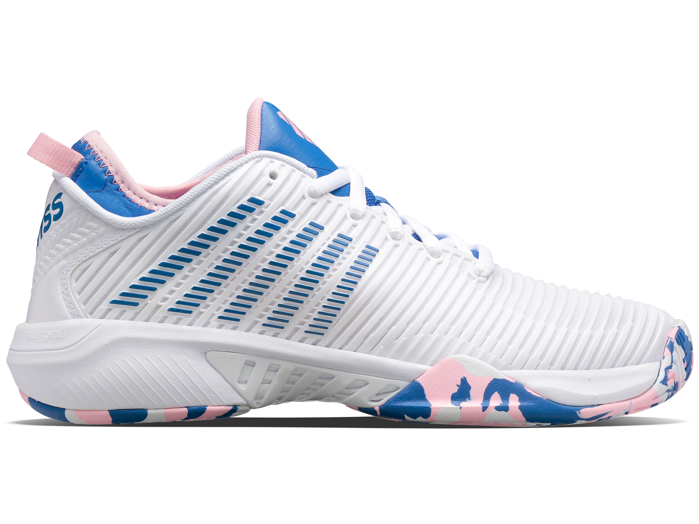 Hypercourt Supreme Women's Tennis Shoes - White/Star Sapphire/Orchid Pink | Lightweight & Durable Court Sneakers for Women | Perfect for Tennis, Pickleball & Casual Wear