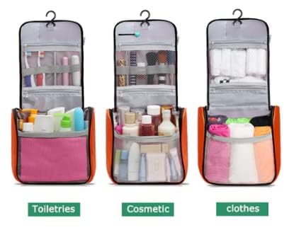 Portable Waterproof Cosmetic Organizer Bag - Travel Makeup Pouch & Toiletry Case with Zipper - Multipurpose Storage for Cosmetics, Brushes, Skincare (Pack of 1) - Perfect for Travel, Gym, Beach & Daily Use