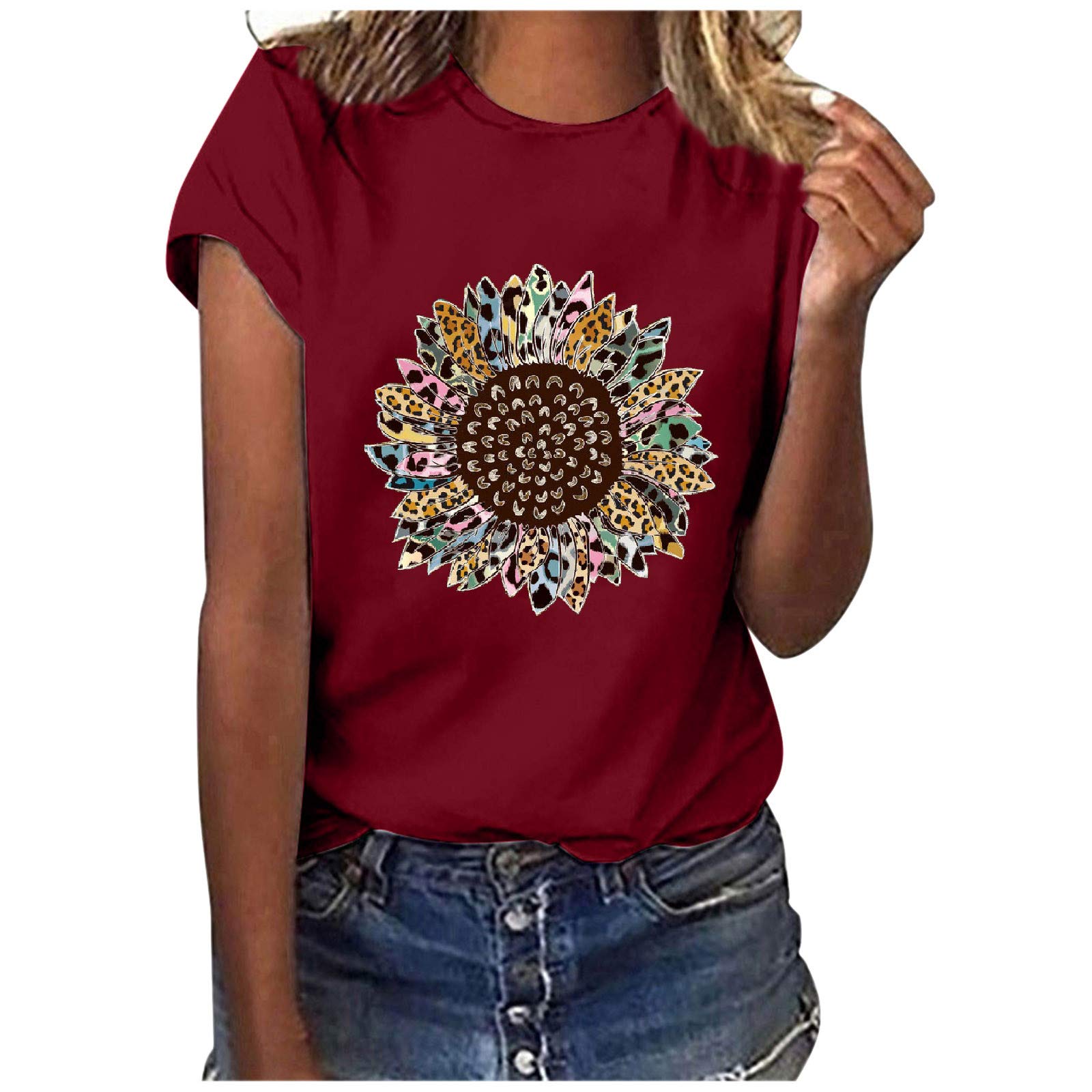 Women's Summer Short Sleeve Printed T-Shirt - Trendy Casual O-Neck Tee & Blouse for Everyday Wear | Perfect for Outings, Work & Weekend Relaxation