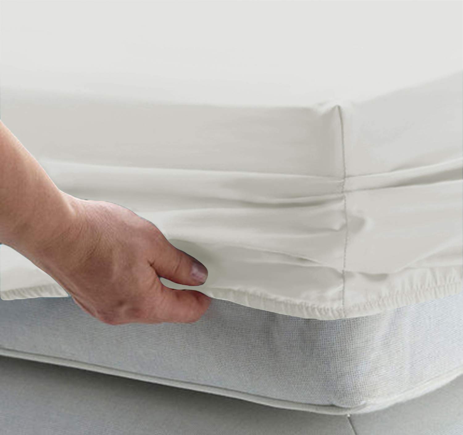 800 Thread Count 100% Long Staple Cotton Queen Fitted Sheet - Deep Pocket (15
