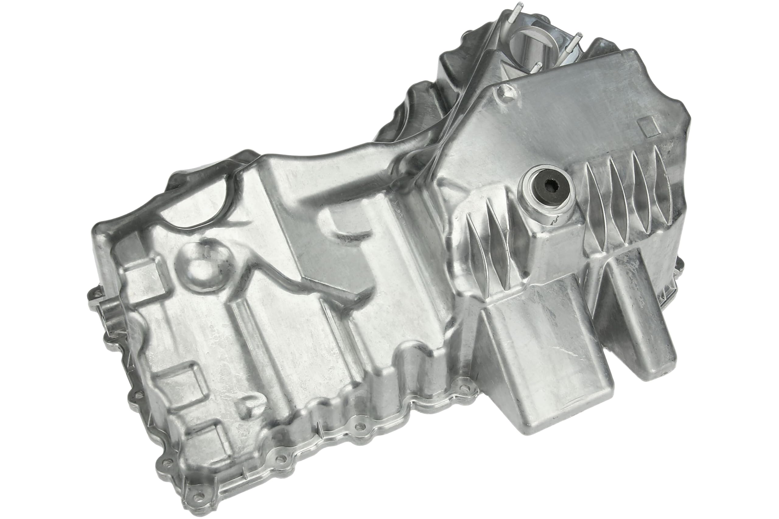 URO Parts 11137618512PRM Engine Oil Pan - Premium Aluminum Construction with Improved AEM Gasket - Perfect for Car Engine Maintenance & Performance Upgrades
