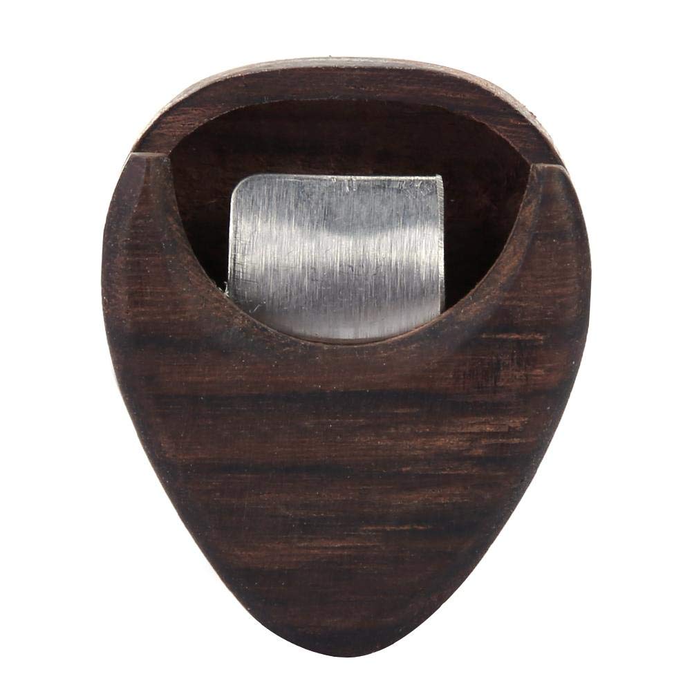 **Rosewood Guitar Pick Box - Heart Shaped Pick Holder Case for Standard Picks - Perfect for Musicians, Collectors & Gift Giving**