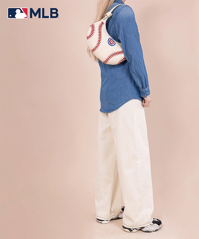 MLB Chicago Cubs Team Hobo Bag - Stylish Crossbody Shoulder Bag for Women & Men - Perfect for Baseball Games, Travel & Everyday Use
