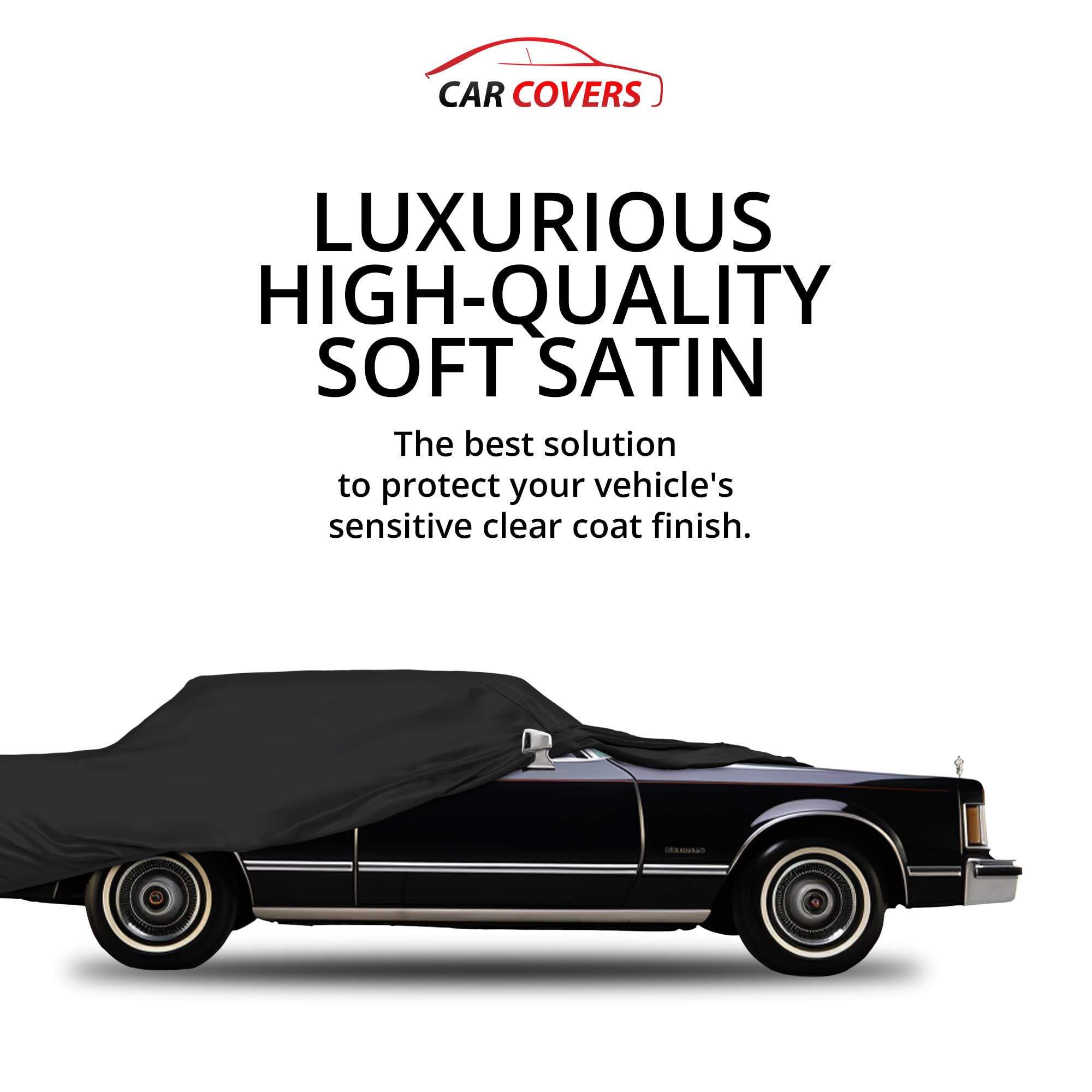 Scratch-Resistant Lincoln Car Cover 1970-1979 - Black Satin for Indoor Protection