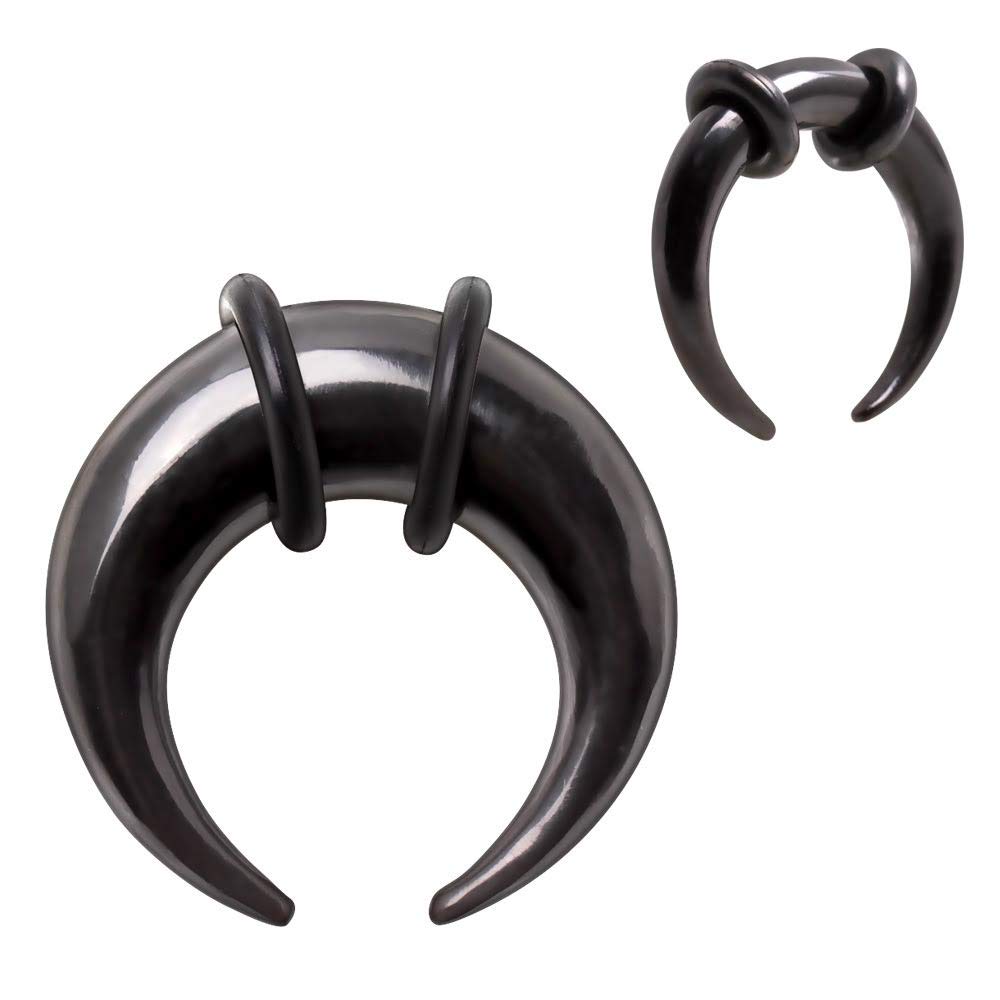 Buffalo Horn Pincher Taper Jewelry with O-Rings for Stretching Ears