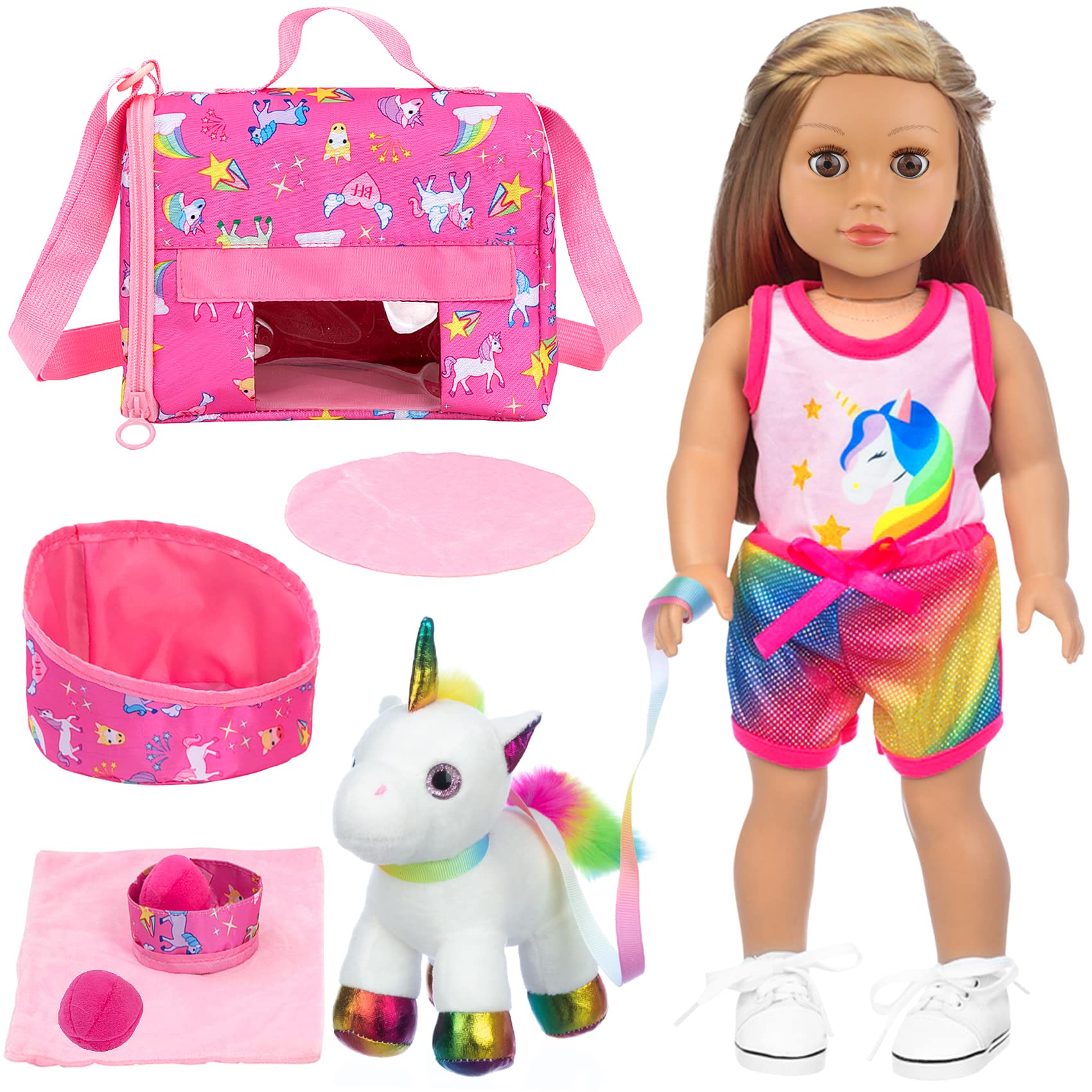 16 Pack Fashion Doll Clothes & Accessories for 11.5-18