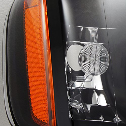 AKKON Replacement Headlights for Honda Pilot SUV - Black Left Driver & Right Passenger Side Head Lamps Pair Set | Perfect for Night Driving & Off-Road Adventures