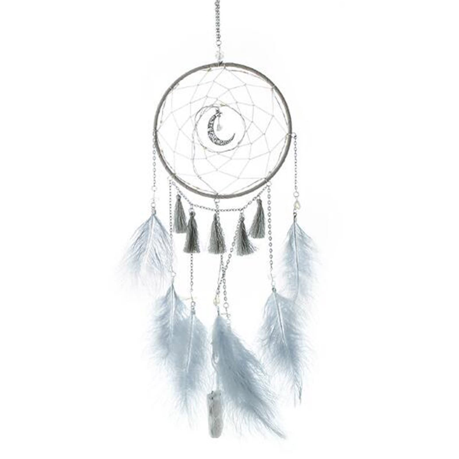 Dreamcatcher with Feathers - Boho Wall Hanging Decor for Home, Bedroom, Kids Room | Lucky Gift for Birthday, Housewarming | Car Pendant & Window Decoration | Perfect for Nursery, Dorm, Meditation Space