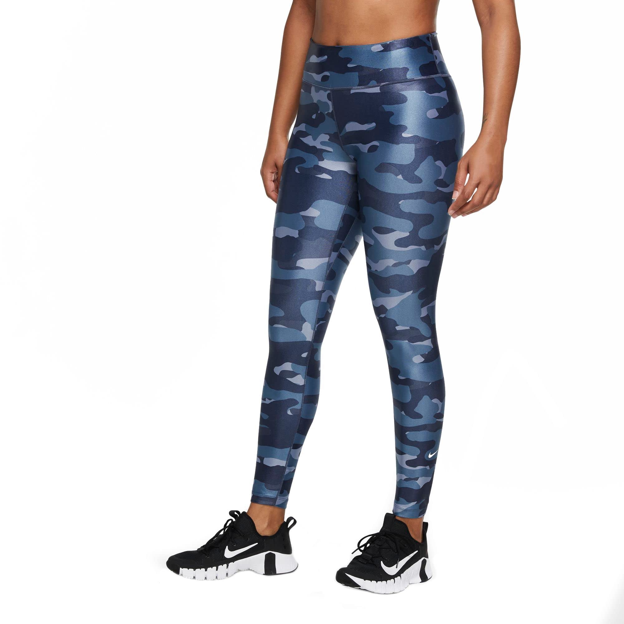 Nike Women's Dri-FIT One Mid-Rise Camo Leggings - High Waist Workout Yoga Pants, Moisture Wicking & Breathable, XX-Large (B(DD4559-437)/W) - Perfect for Gym, Running, Yoga & Casual Wear