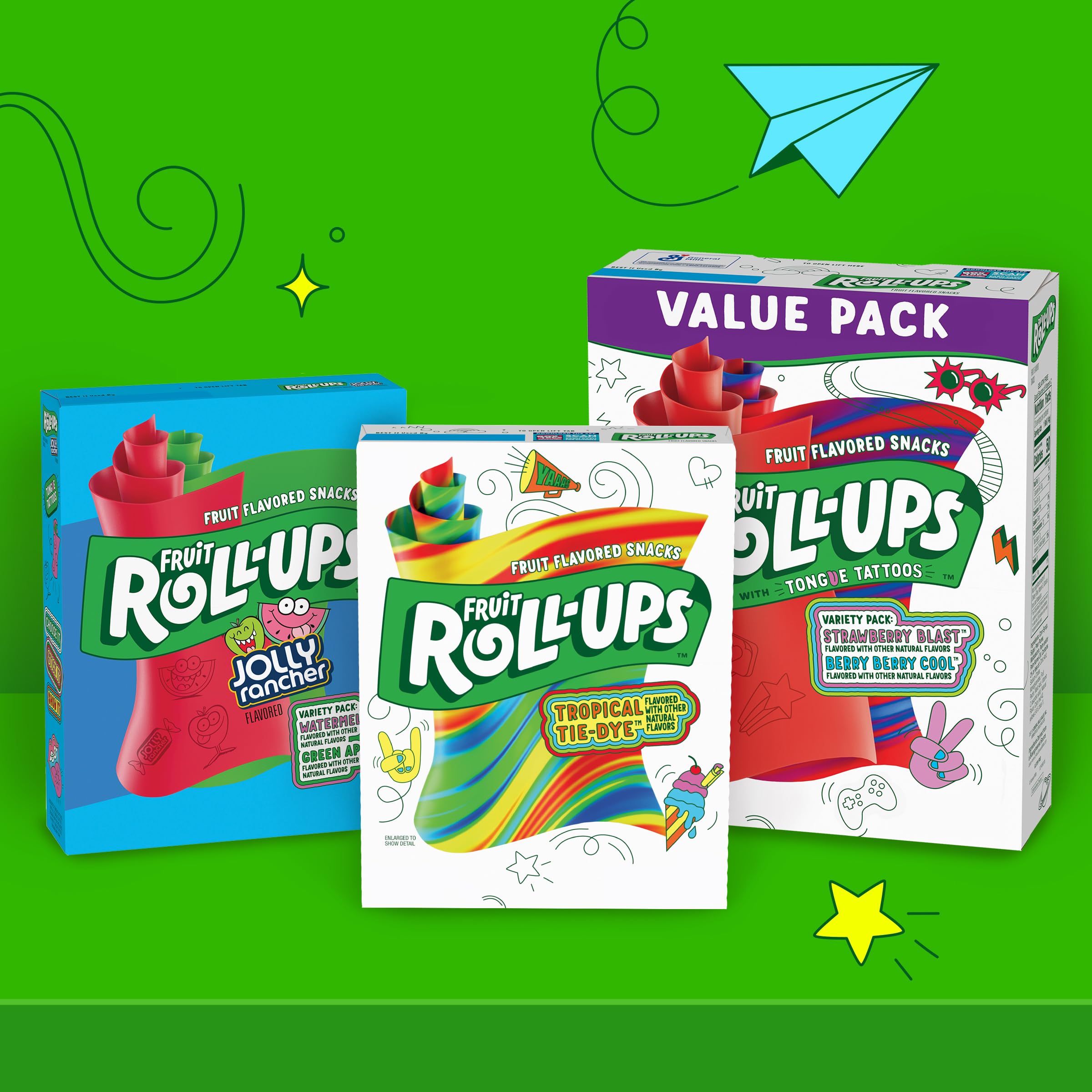 Fruit Roll-Ups Strawberry Blast Fruit Flavored Snacks - 0.5oz (10 Count) | Healthy On-The-Go Snack for Kids Lunchboxes, School, Travel & After School Treats