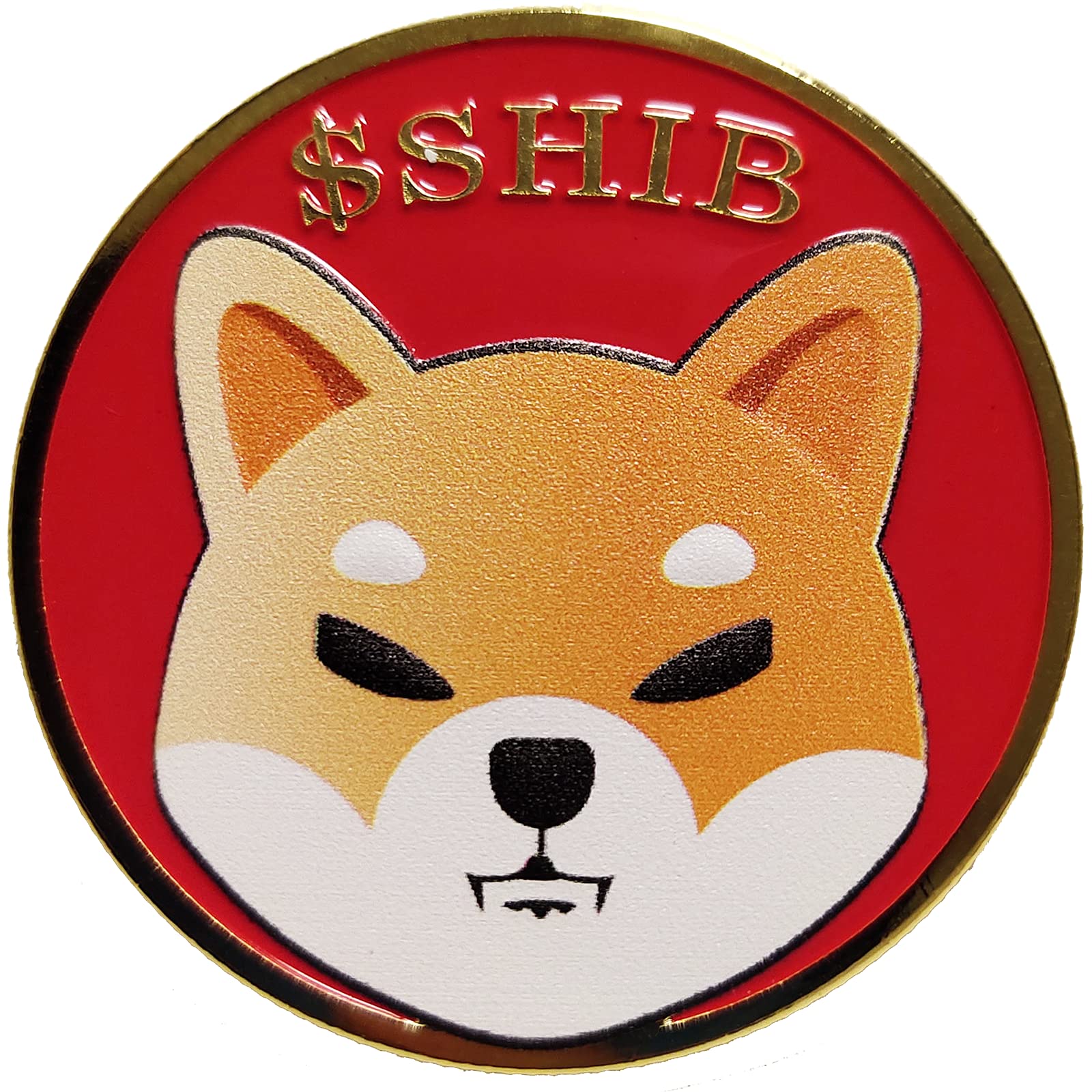 1oz Shiba Inu SHIB Coin Copper Commemorative Collectible - Limited Edition Crypto Souvenir for Gifts, Display & Investment (Red, 1pc) - Perfect for Crypto Enthusiasts, Coin Collectors & Home Decor