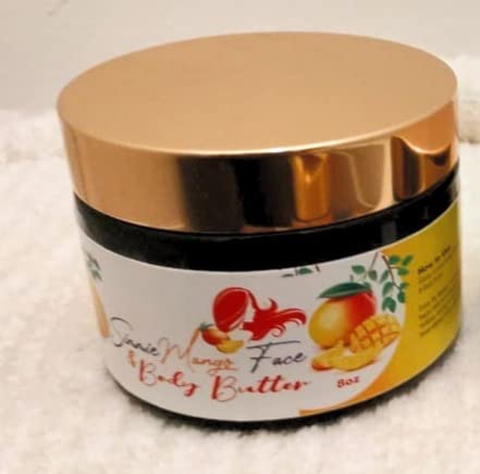 Simmie MANGO Face and Body Butter - 12 oz | Hydrating & Nourishing Moisturizer for Dry Skin | Perfect for Daily Use & Spa Nights