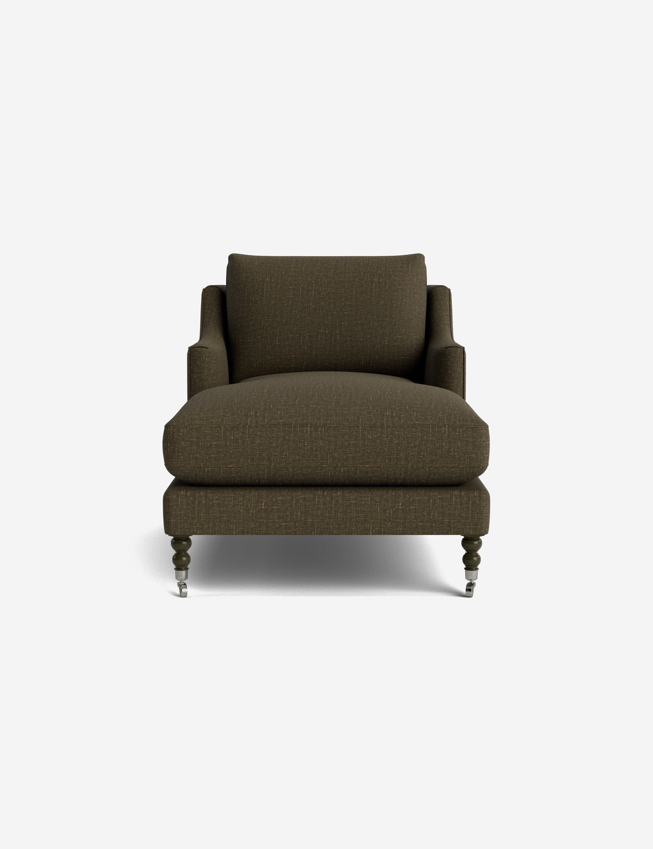 Fabienne Chaise Lounge Chair - Modern Accent Chair for Living Room, Bedroom & Office - Stylish Mid-Century Design with Upholstered Seat and Wooden Legs - Perfect for Relaxing, Reading & Home Decor