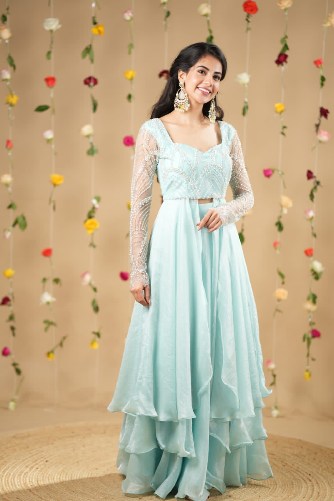 Manisha Premium Designer Slit Anarkali with Skirt - Elegant Indian Ethnic Dress for Women | Perfect for Weddings, Parties & Festive Occasions