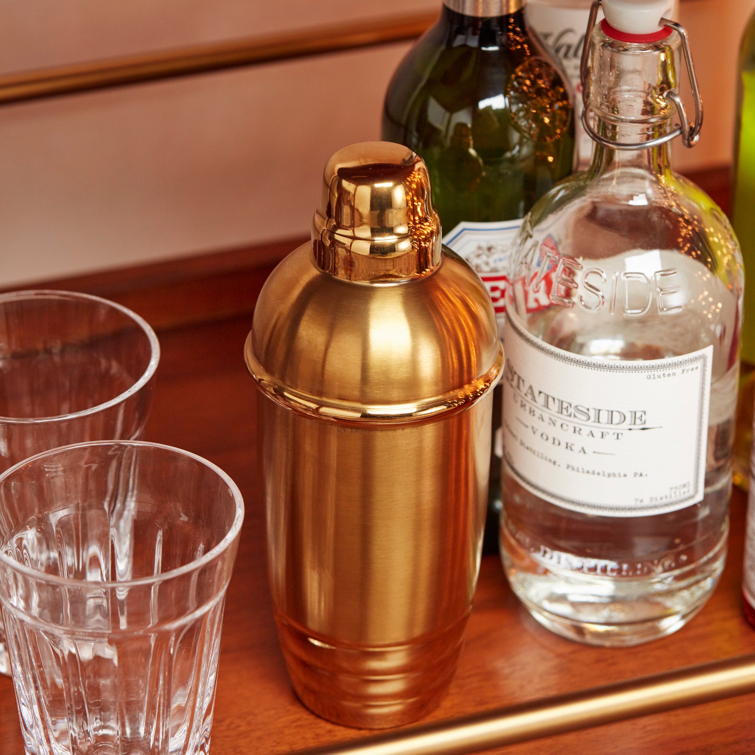 Premium Tuscany Gold Cocktail Shaker Set - 24oz Stainless Steel Bar Mixing Tool for Martini, Margarita & Mojito - Perfect for Home Bars, Parties & Professional Bartenders
