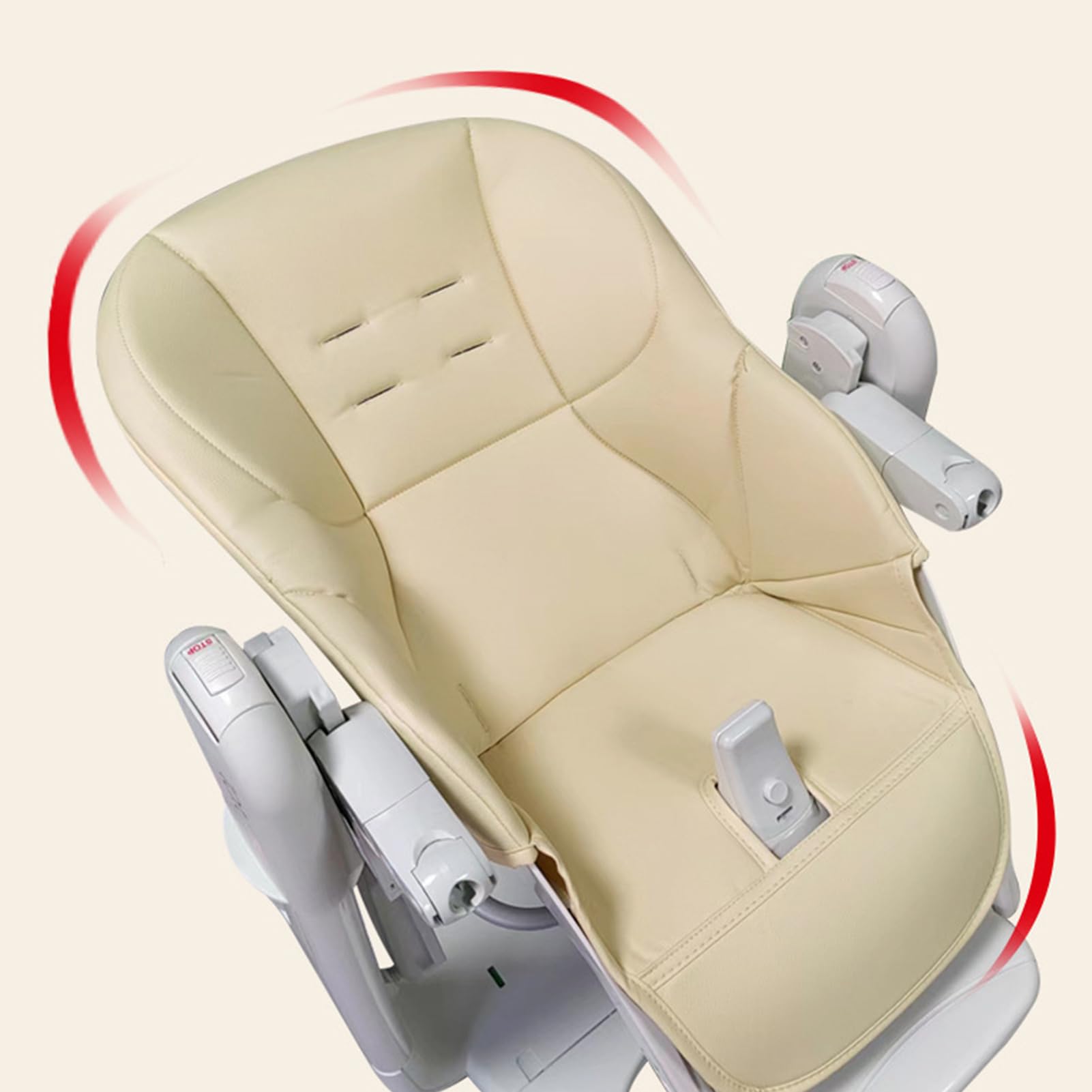Premium Baby High Chair Cushion Cover - PU Leather Dining Chair Pad Replacement for Peg Perego Tatamia | Soft & Comfortable Infant Seat Protector | Perfect for Home, Restaurant & Travel Use