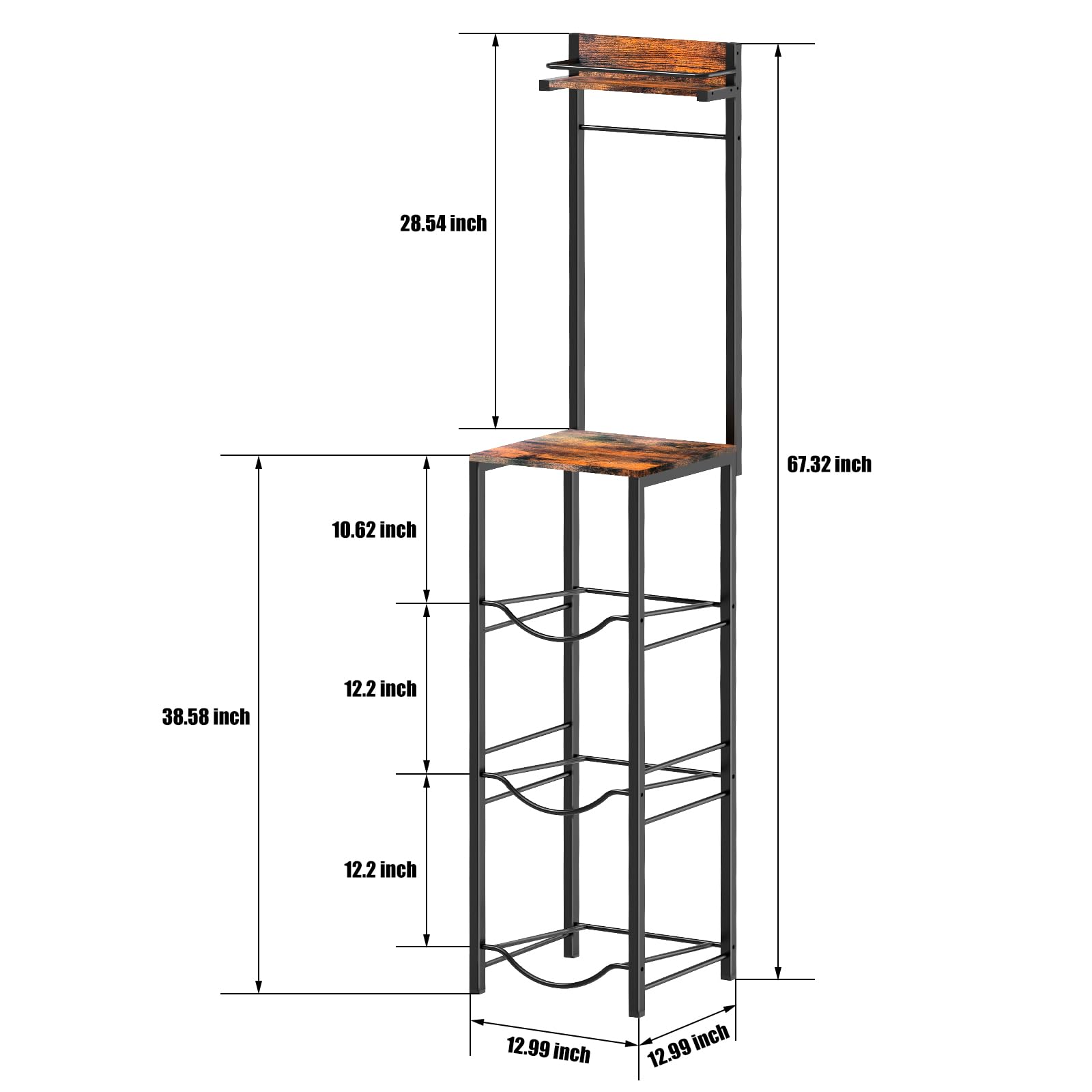 **5 Gallon Water Cooler Jug Rack - 3-Tier Removable Water Bottle Holder with Storage Shelves for Kitchen, Office & Living Room - Organizer for Coffee Machine & More (Upgraded)**    **Usage Scenarios:** Keep your kitchen, office, or living room organized with this versatile 3-tier water bottle rack—perfect for holding 5-gallon jugs, coffee machines, and other essentials while saving space.