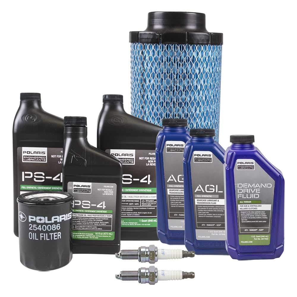 Polaris OEM Oil Change Kit with Air Filter & Spark Plugs for 2014-2019 RZR XP 1000 - Complete ATV/UTV Maintenance Solution for Off-Road Adventures