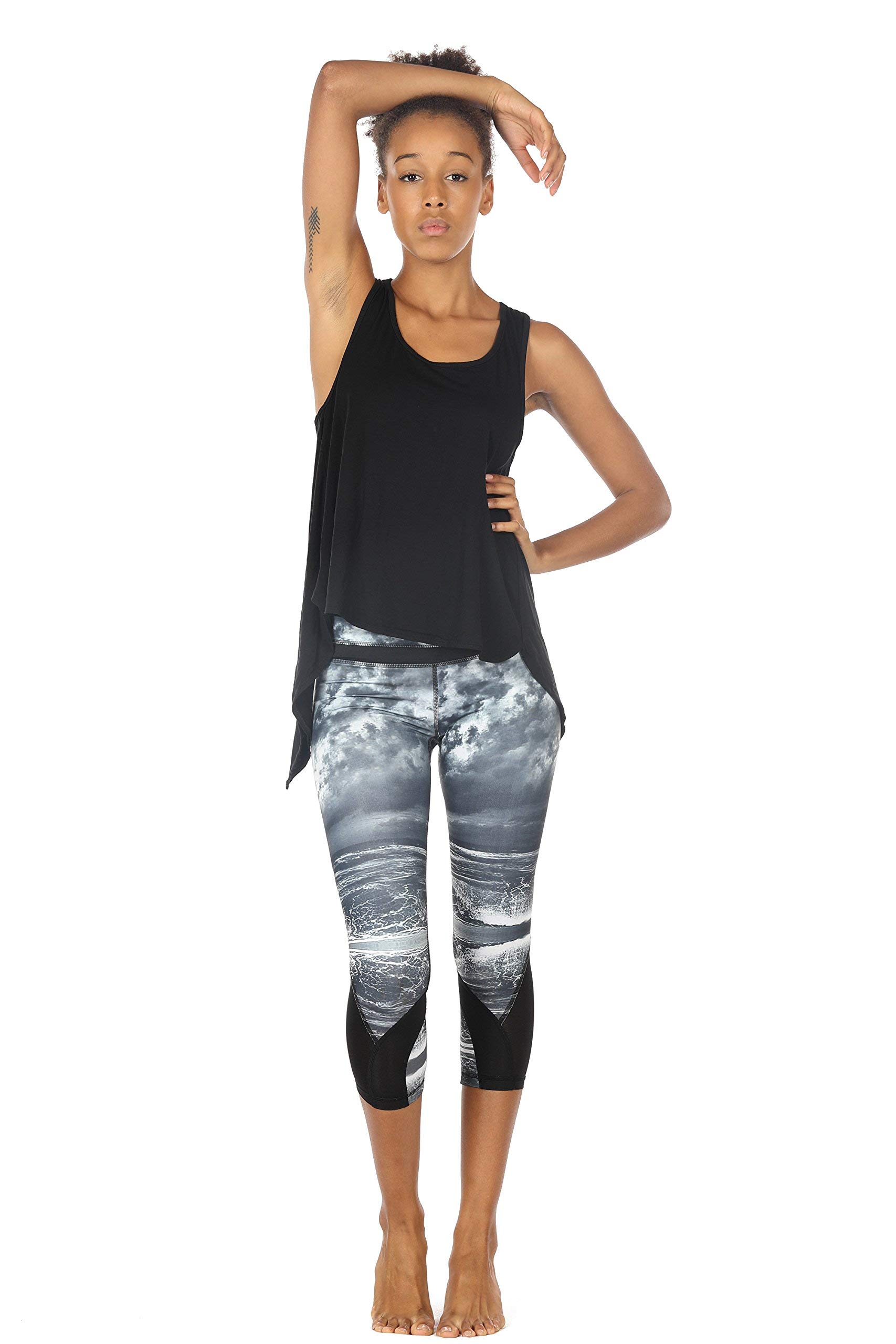 Icyzone Women's Tie Back Yoga Tops - Lightweight Workout Tank Tops, Breathable Athletic Shirts for Gym, Running & Yoga | Perfect for Fitness, Pilates & Casual Wear