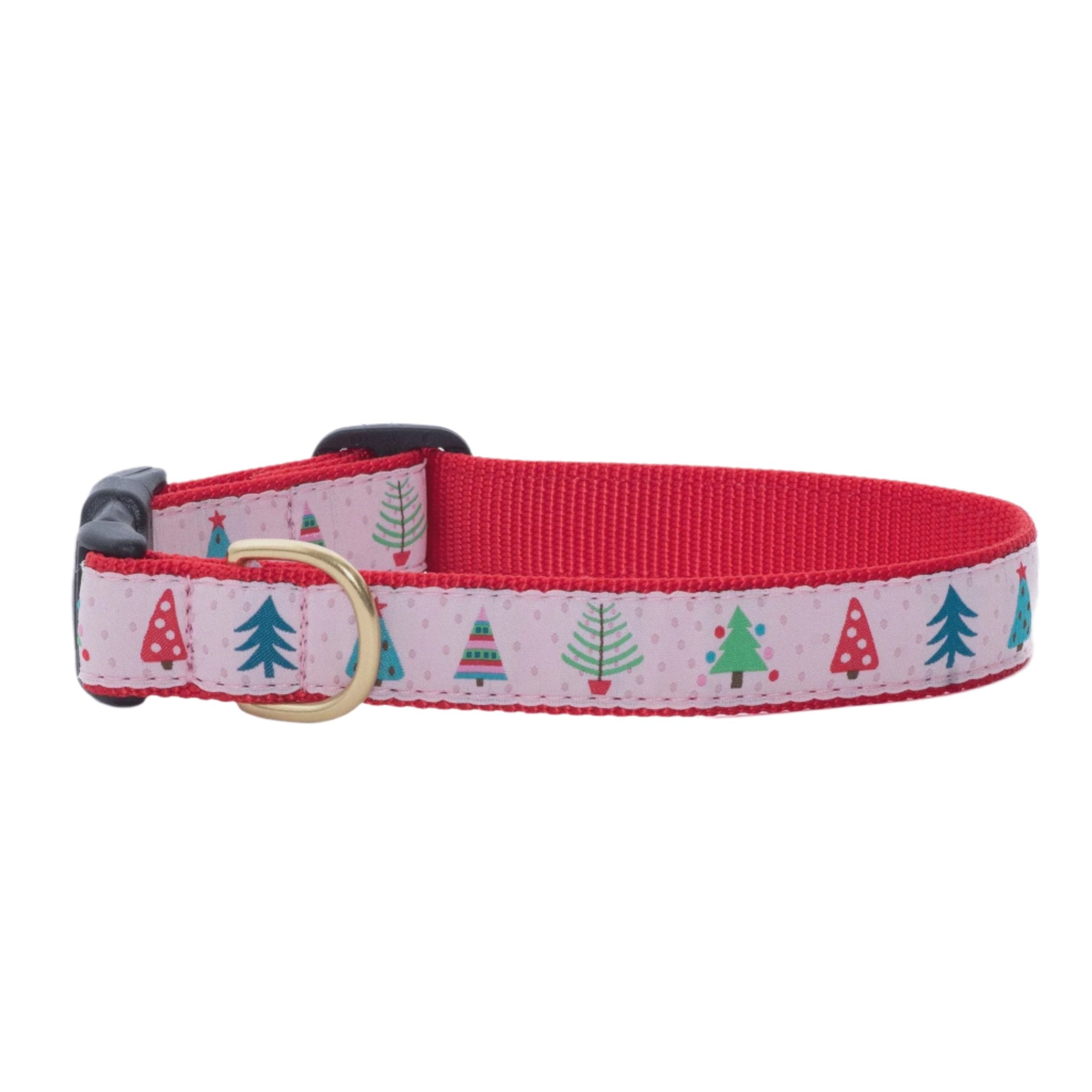 Pink Pines Dog Collar - Adjustable Soft Nylon Pet Collar with Metal D-Ring, Reflective Strip for Safety - Perfect for Small Medium Dogs, Walking, Training & Outdoor Adventures