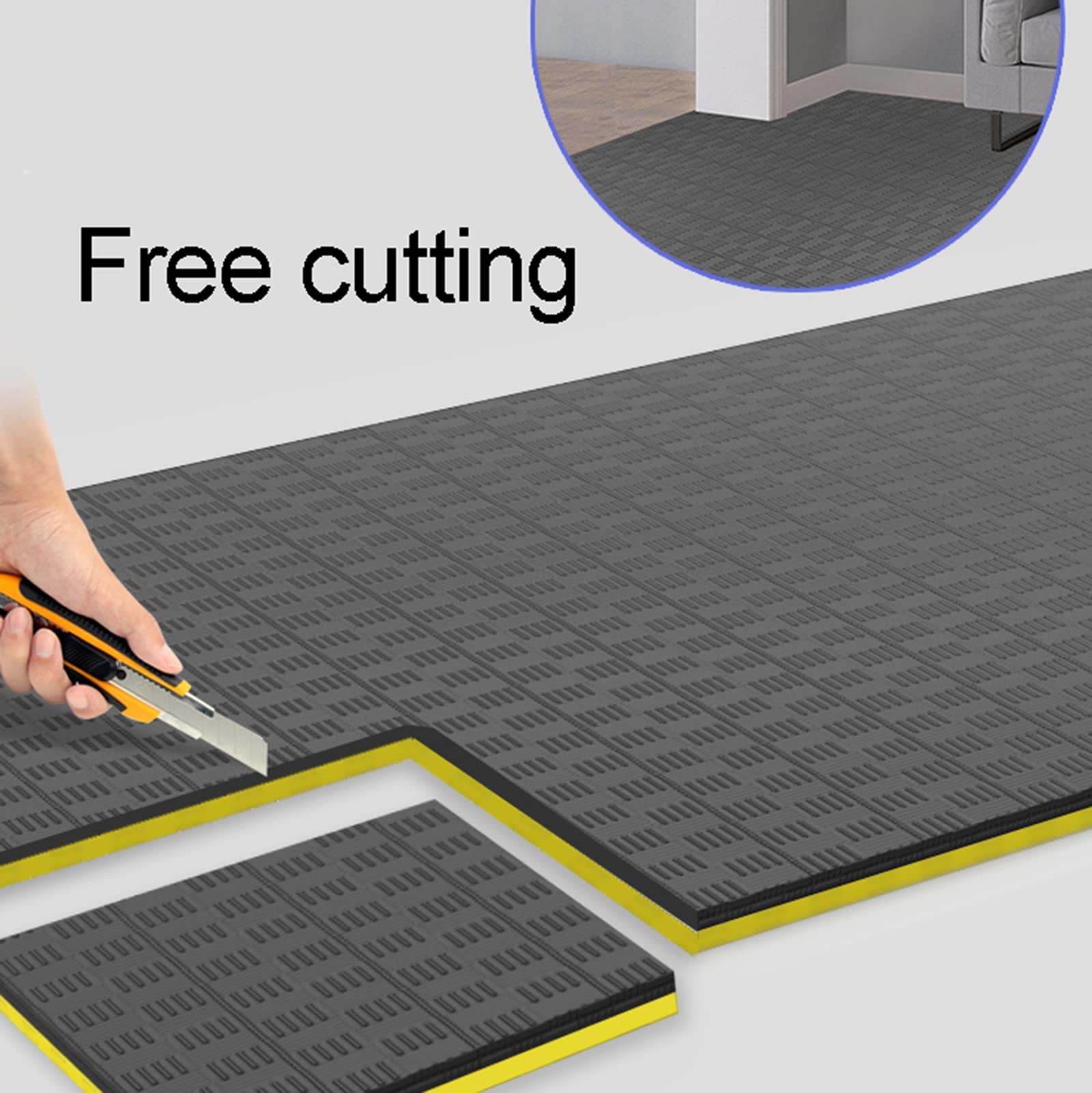 V3VOGUE Treadmill Mat for Hardwood Floors - Noise Reducing, Shock Absorbing Exercise Equipment Mat for Treadmills & Bikes - Protects Floors & Reduces Vibration - Perfect for Home Gyms & Fitness Rooms