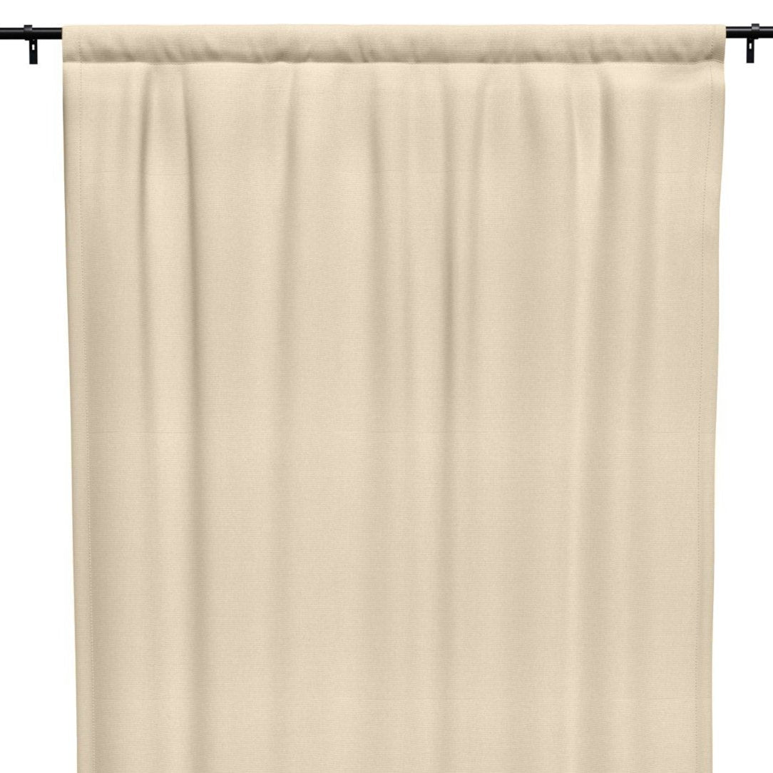 Sunbrella Naturals Indoor/Outdoor Curtain Panel with Rod Pocket - UV Resistant, Waterproof, Fade Resistant for Patio, Living Room, and Bedroom Decor