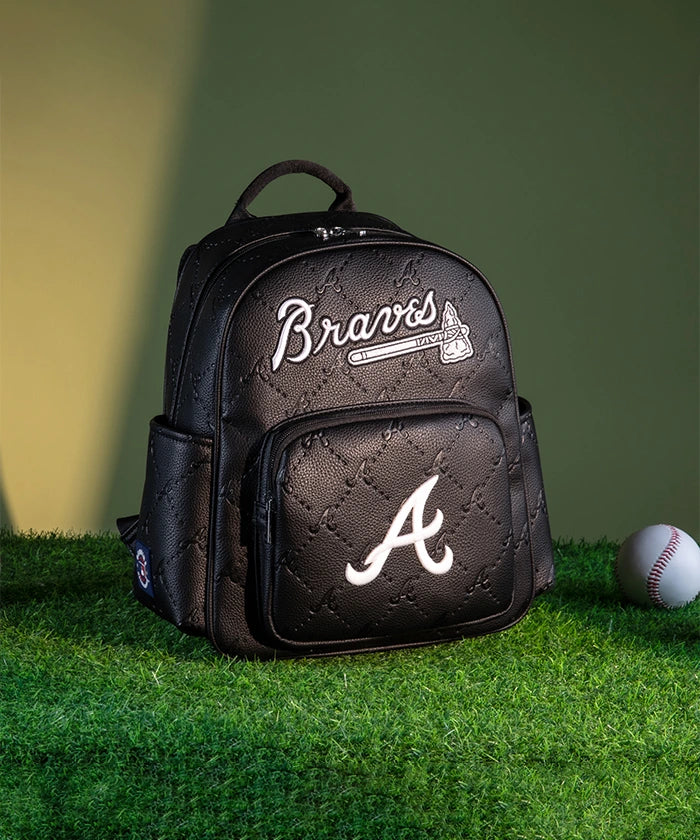 MLB Atlanta Braves Baseball Backpack for Men & Women - Official Licensed Team Logo - Durable School & Travel Backpack for Sports Fans
