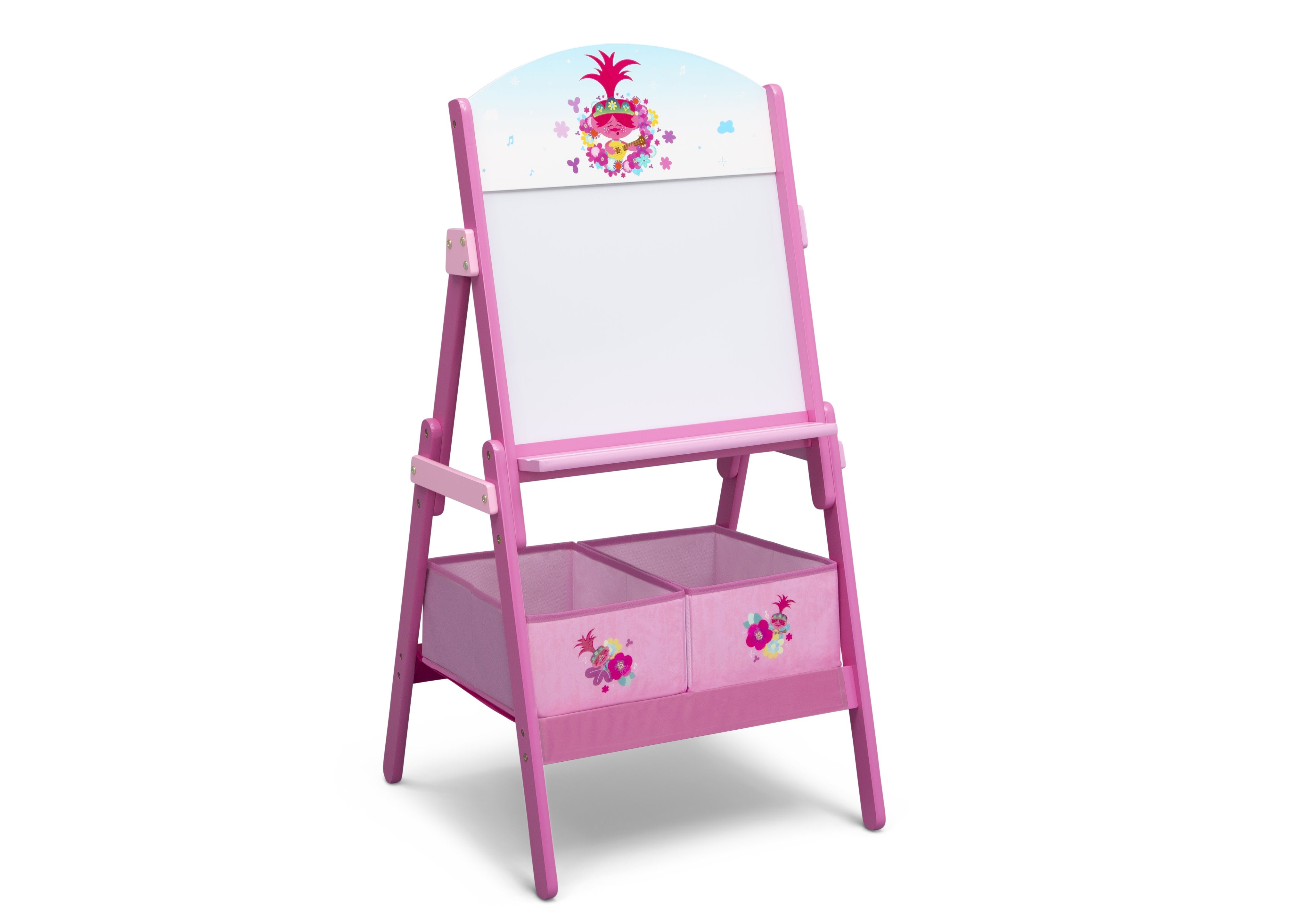Trolls World Tour Wooden Activity Easel with Storage - Kids Art Station for Drawing & Painting - Perfect for Home, Classroom & Playroom