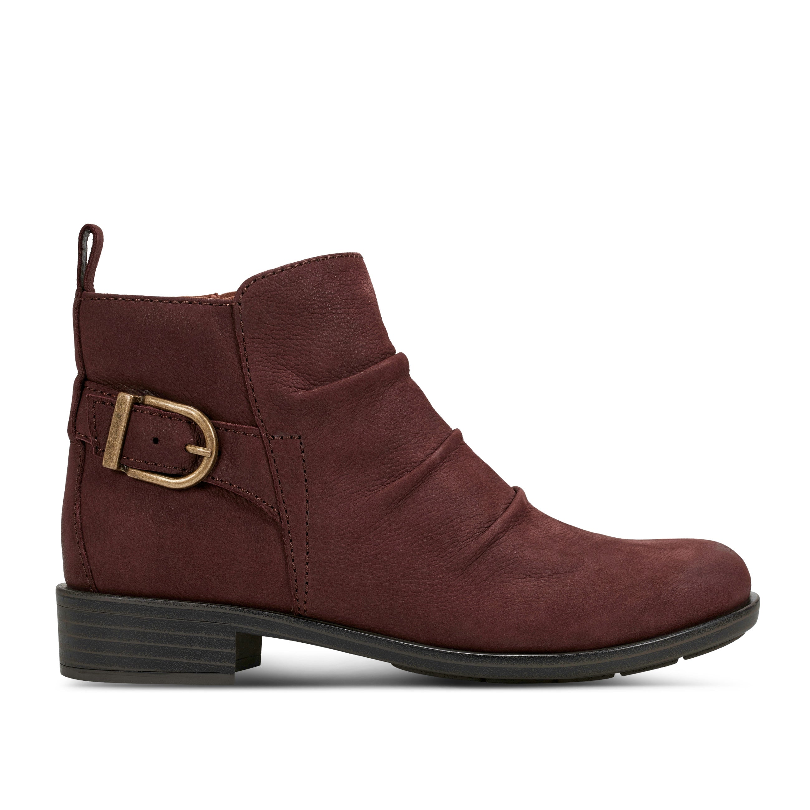 Women's Nessa Ruched Casual Booties - Stylish Ankle Boots for Fall & Winter | Comfortable Slip-On Shoes for Work, Travel & Everyday Wear