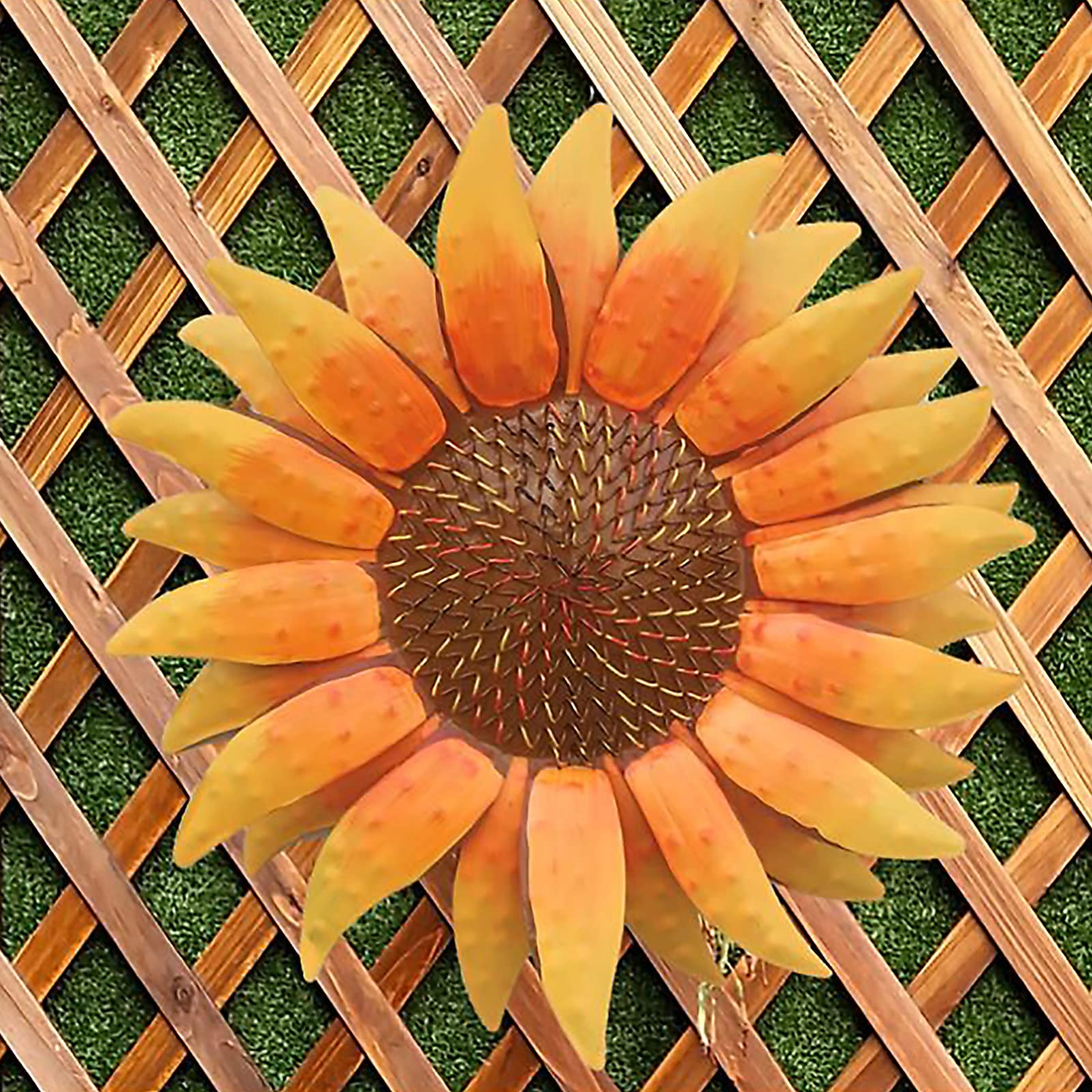 RESOYE 12.2in Sunflower Metal Wall Art - Garden & Backyard Decor