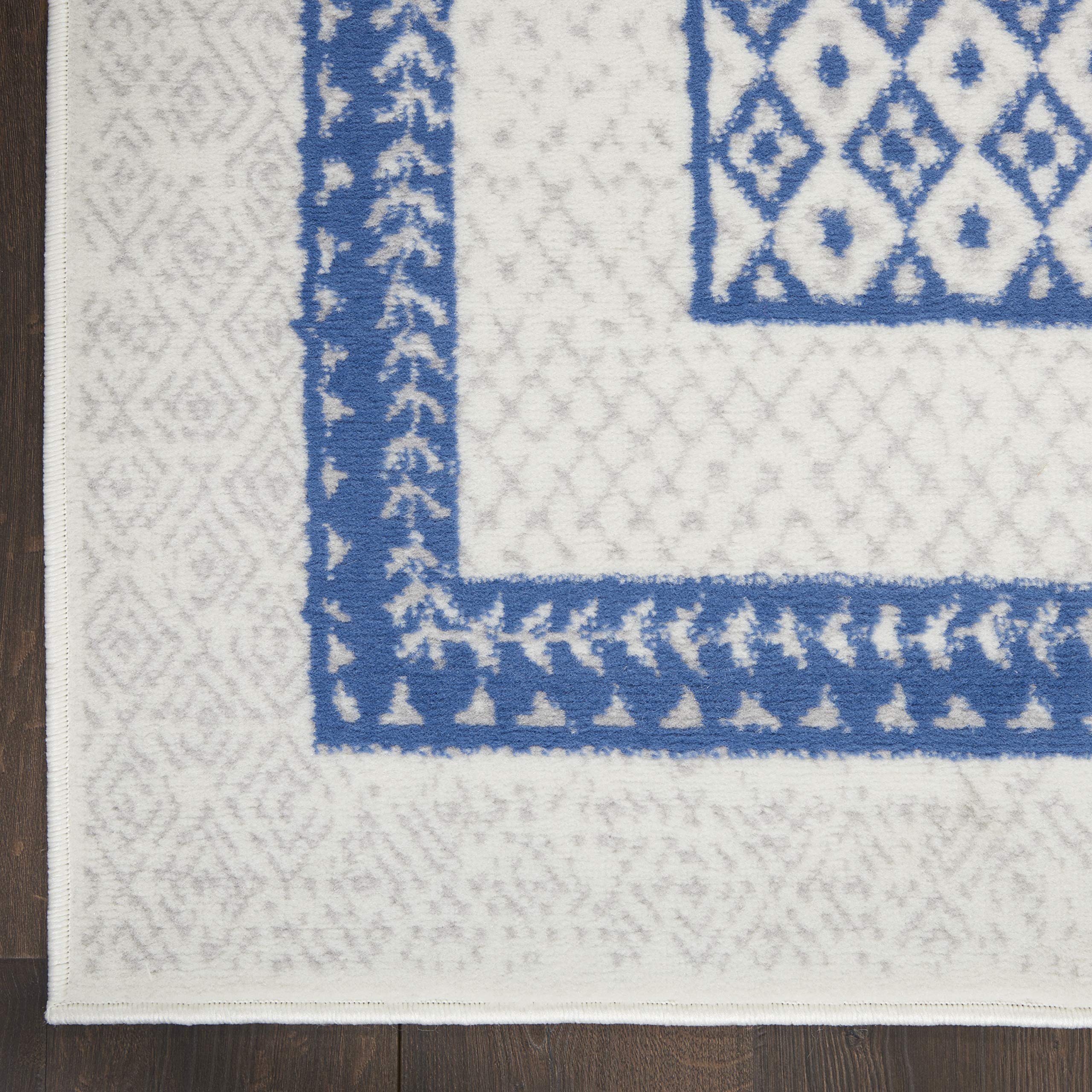 Nourison Whimsicle Geometric Ivory Blue 8'4