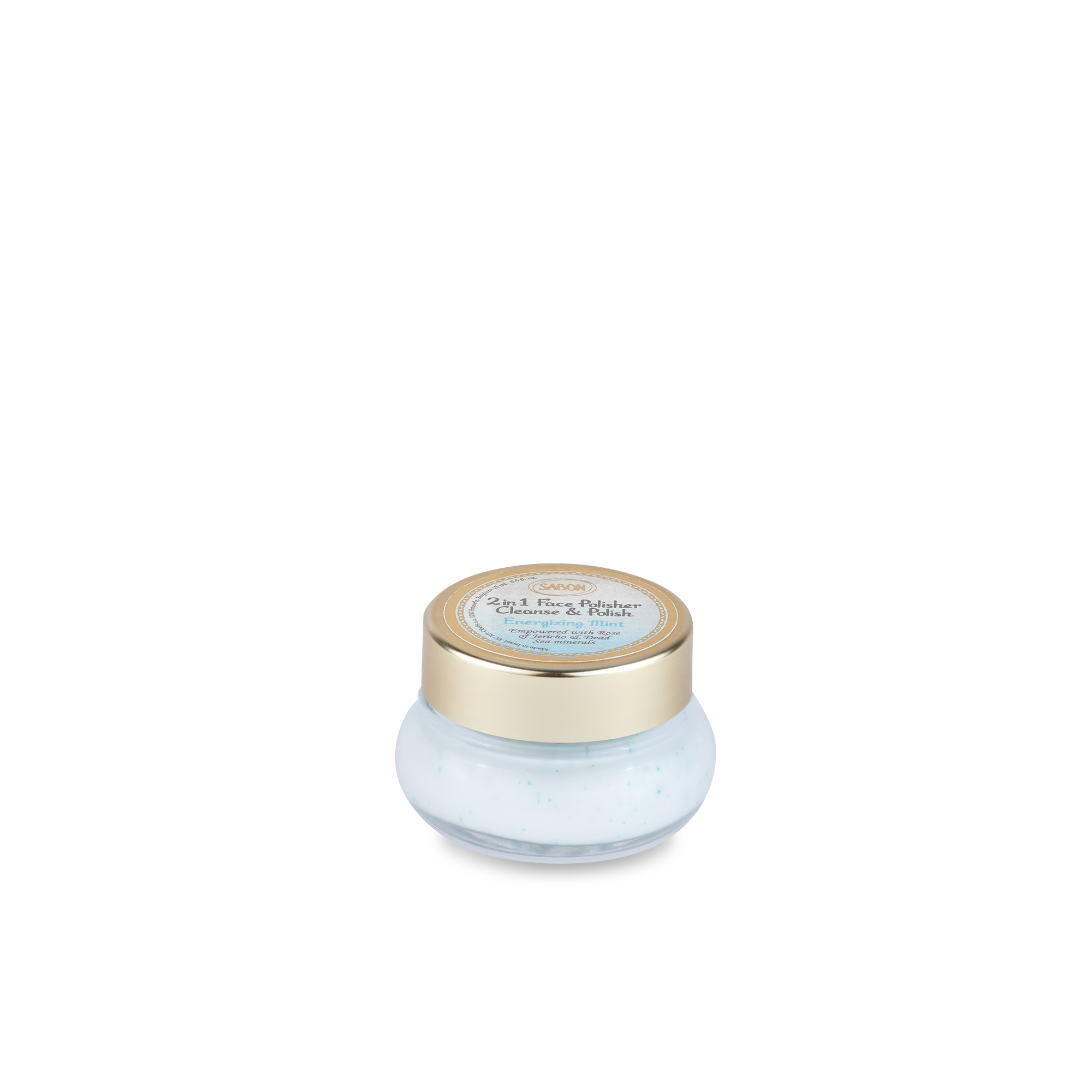 Mini 2-in-1 Facial Exfoliator & Cleanser with Mint Extract (15mL) - Gentle Skin Polishing for Daily Skincare Routine & Travel Essentials