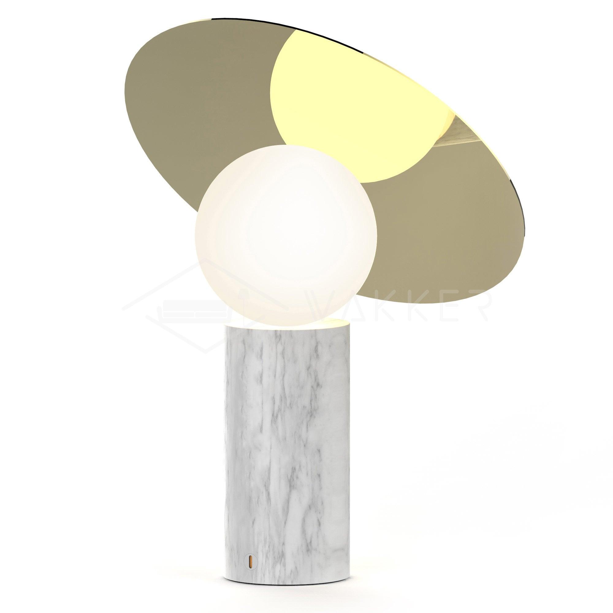 Modern Bola Disc Table Lamp - Stylish LED Bedside Lighting for Living Room, Bedroom & Office - Perfect for Reading, Relaxing & Decor