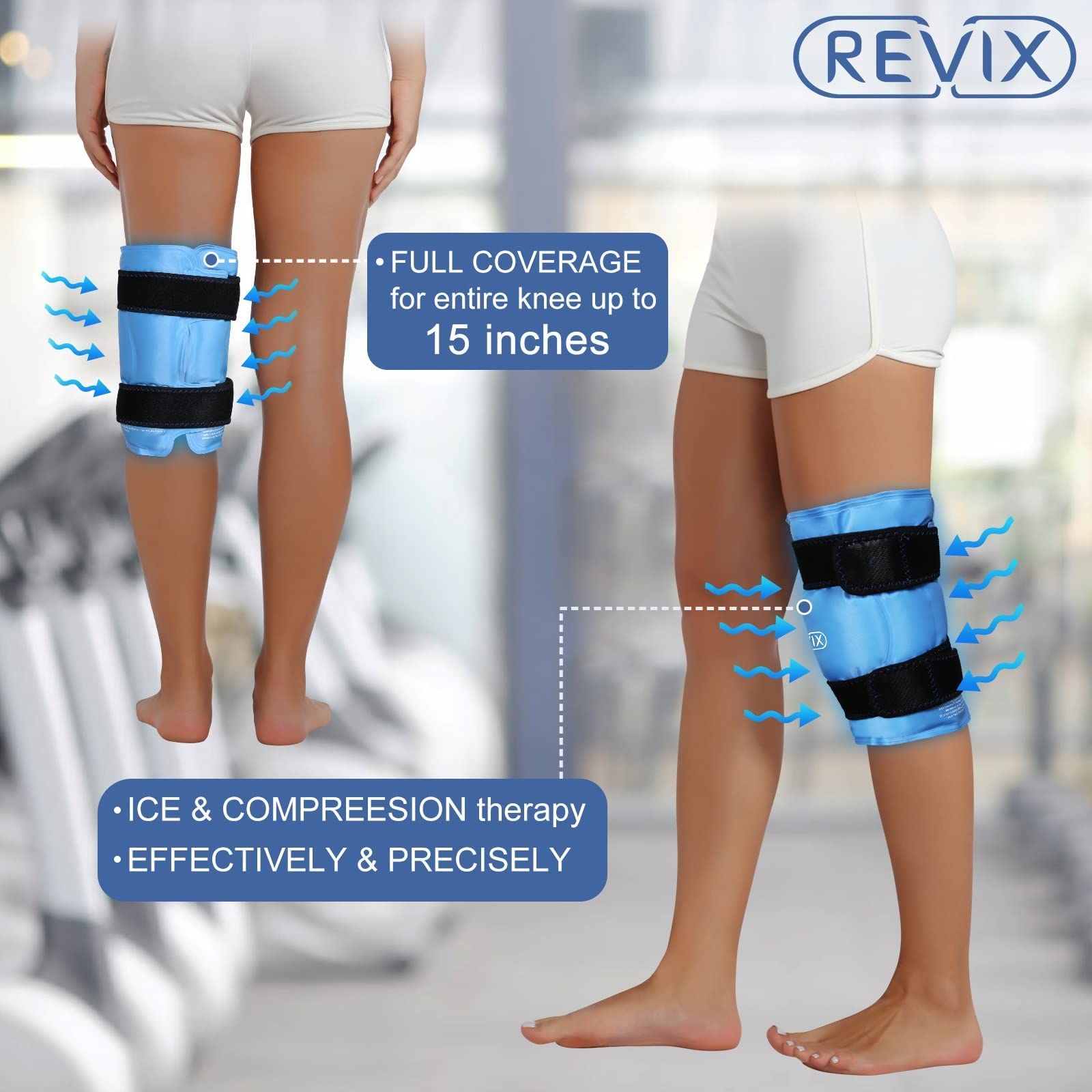 **REVIX XL Knee Ice Pack Wrap – Cold Therapy for Post-Surgery Recovery, Hip Replacement, Arthritis & Joint Pain Relief – Perfect for Athletes, Seniors & Active Lifestyles**