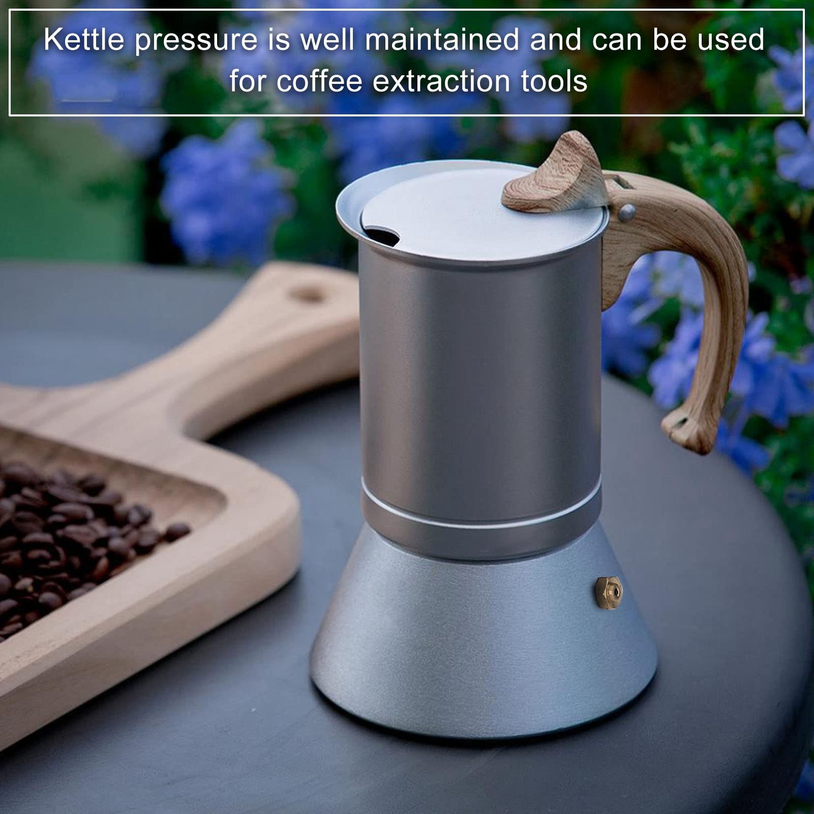 Italian Silver Moka Pot - 150ML Stovetop Espresso Maker for Home & Travel, Perfect for Cappuccino & Latte