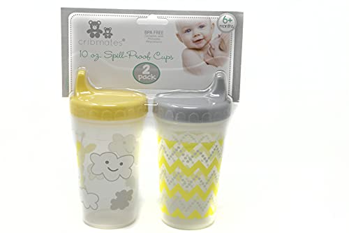 10oz Spill-Proof Sippy Cups for Toddlers - 2 Pack, BPA-Free, Leak-Proof Design - Perfect for Travel, Daycare & Mealtime (Yellow)