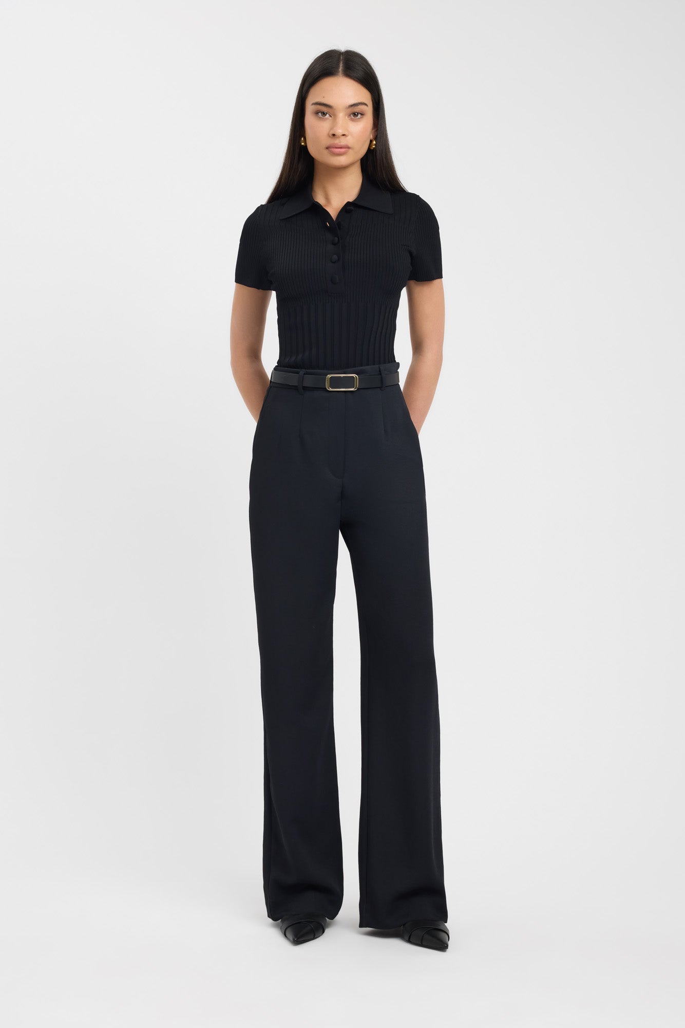 Premium Oyster Tailored Pants for Women - High Waist Slim Fit Office Work Pants - Perfect for Business Casual & Professional Workwear