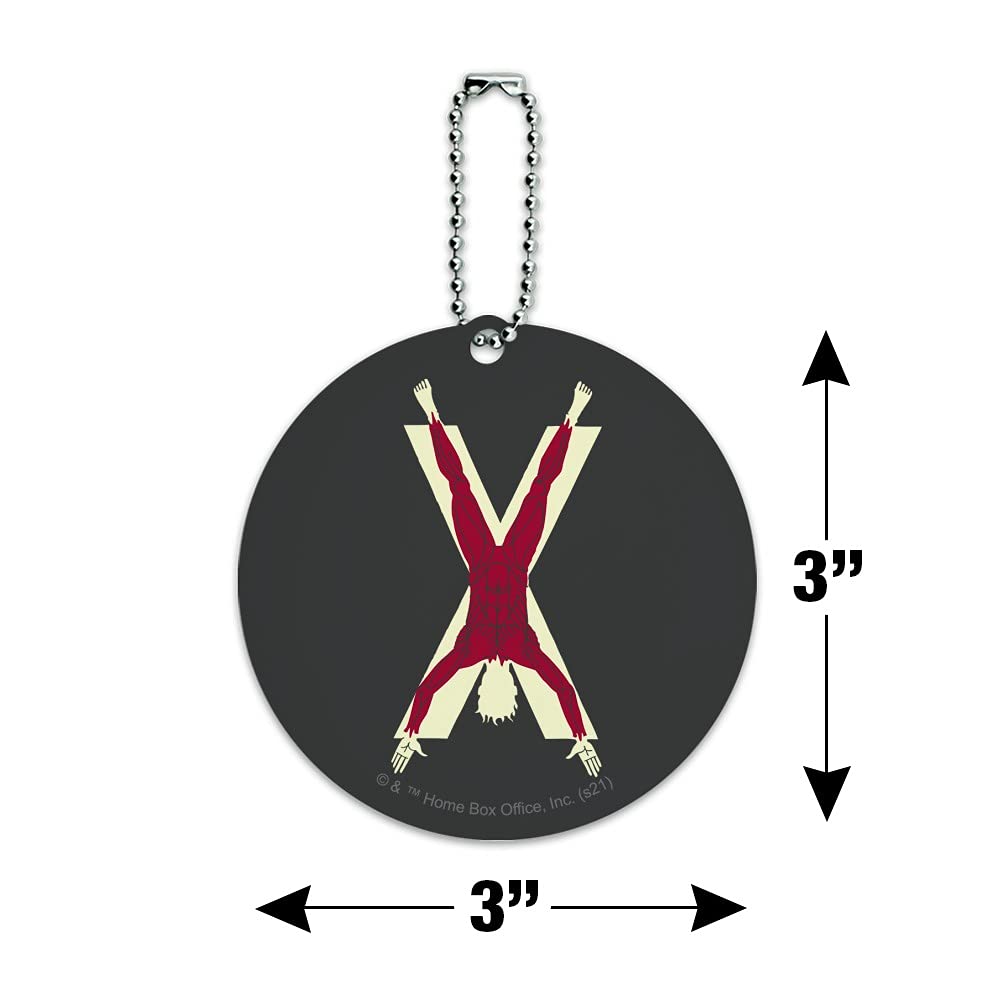 Game of Thrones Bolton Sigil Round Luggage ID Tag - Personalized Suitcase Tag for Carry-On Bags - Perfect for Travel, Cosplay & GOT Fans Collection
