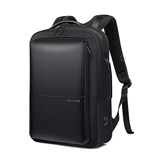 Slim Laptop Backpack for Business Travel & College - Durable Water Resistant USB Charging Backpack Fits 15.6 Inch Laptop - Perfect for Commuting, Work & School (Black)