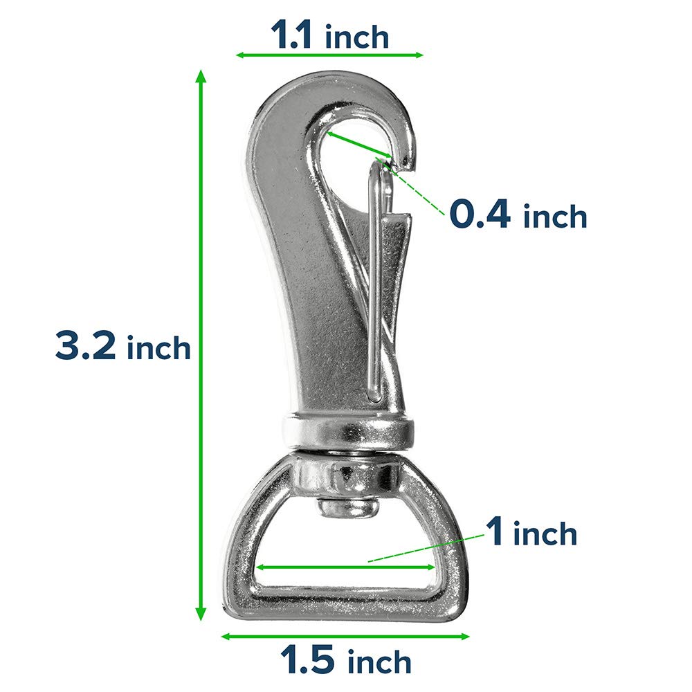 Paracord Planet Shark Fin Snap Hooks – 360° Swivel Snap Hook with Extended Fin for Outdoor Gear, Survival Kits & Camping Equipment