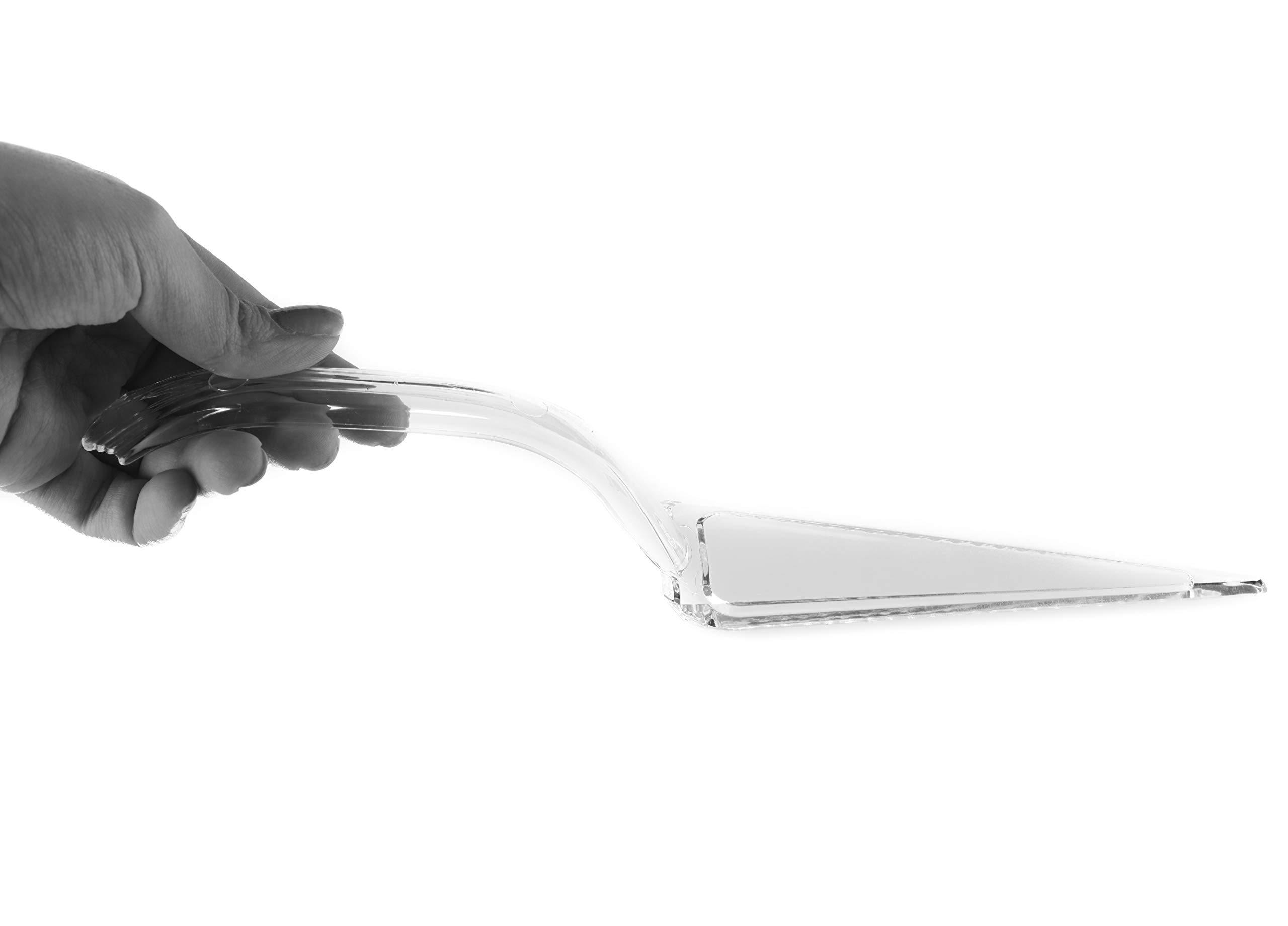 3 Pack 10 Inch Clear Disposable Plastic Cake Servers - Pie Serving Utensils, Cake Lifters & Cutters for Weddings, Parties, Catering | Premium Dessert Serving Tools for Cakes, Pies, Pastries & More