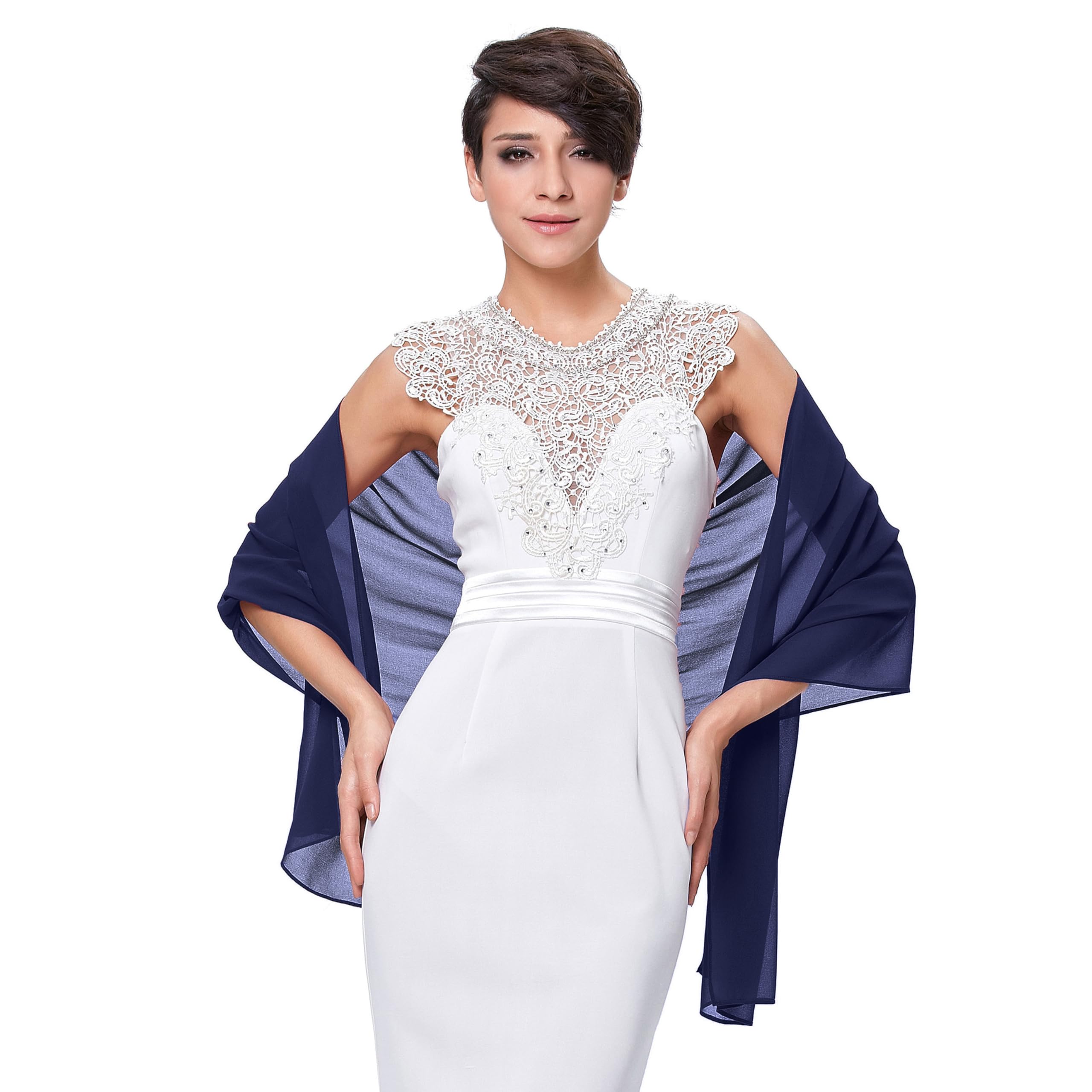 Ciormis Chiffon Shawl Wraps - Lightweight Women's Scarves for Evening Dresses, Weddings & Formal Occasions | Perfect for Bridesmaids, Parties & Special Events