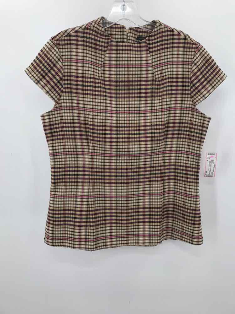 Pre-Owned Ann Taylor Tan Blouse Size 8 - Women's Office Wear & Casual Chic Top for Work & Everyday Outfits