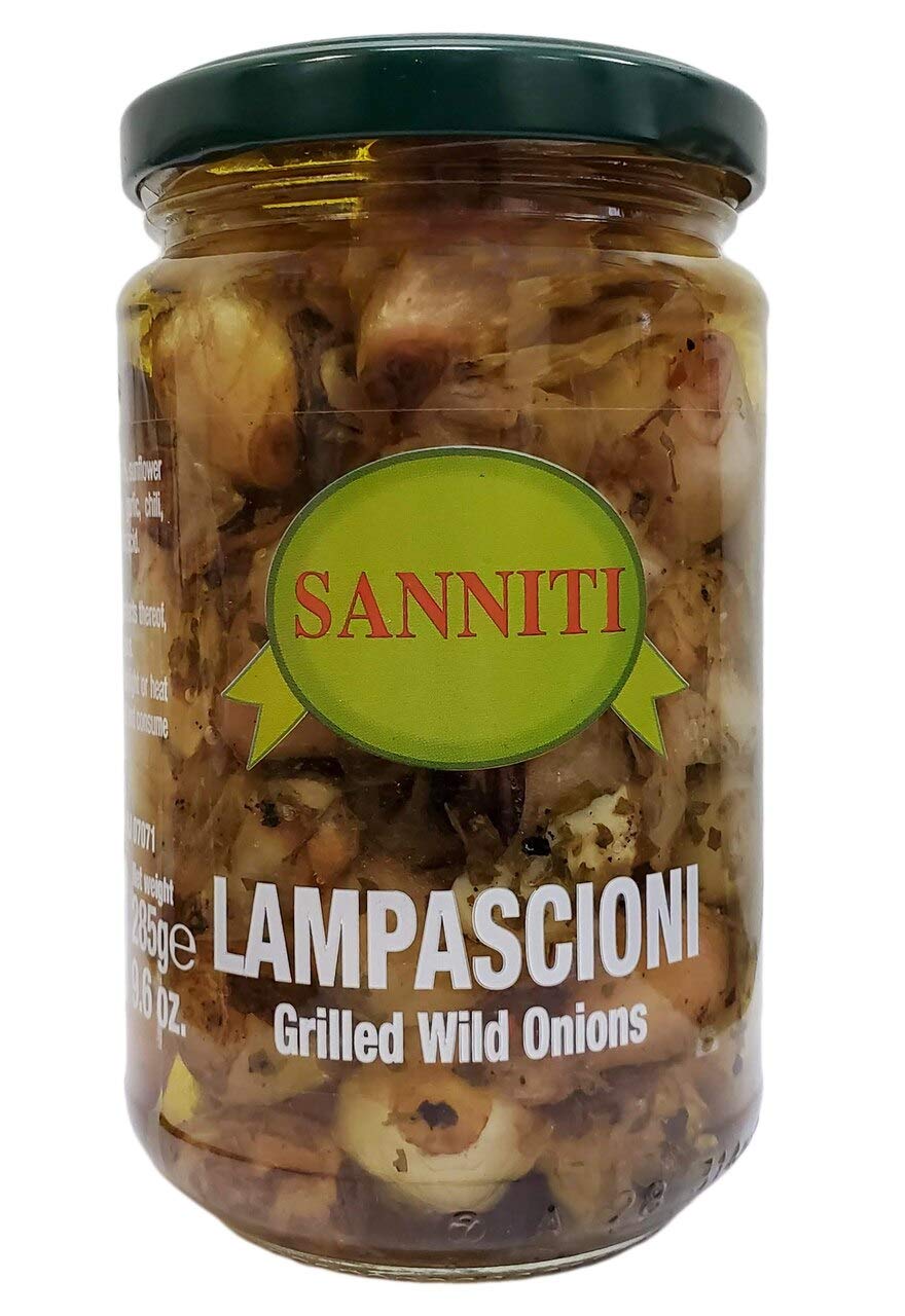 Sanniti Grilled Lampascioni Wild Onions - 9.6 oz Jar | Italian Gourmet Onions | Perfect for Salads, Pasta & Charcuterie Boards