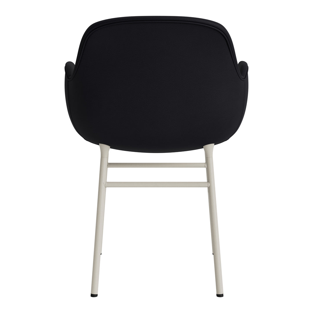 Modern Form Armchair with Sturdy Metal Legs & Soft Upholstery - Perfect for Living Room, Office, or Reading Nook