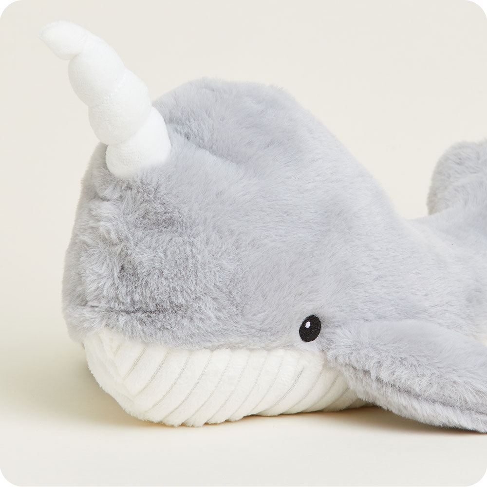 Weighted Heated Narwhal Stuffed Animal - Warmies Plush Toy for Kids & Adults | Soothing Heat Therapy for Stress Relief, Anxiety & Sleep Aid | Perfect for Cuddling, Gifts & Relaxation